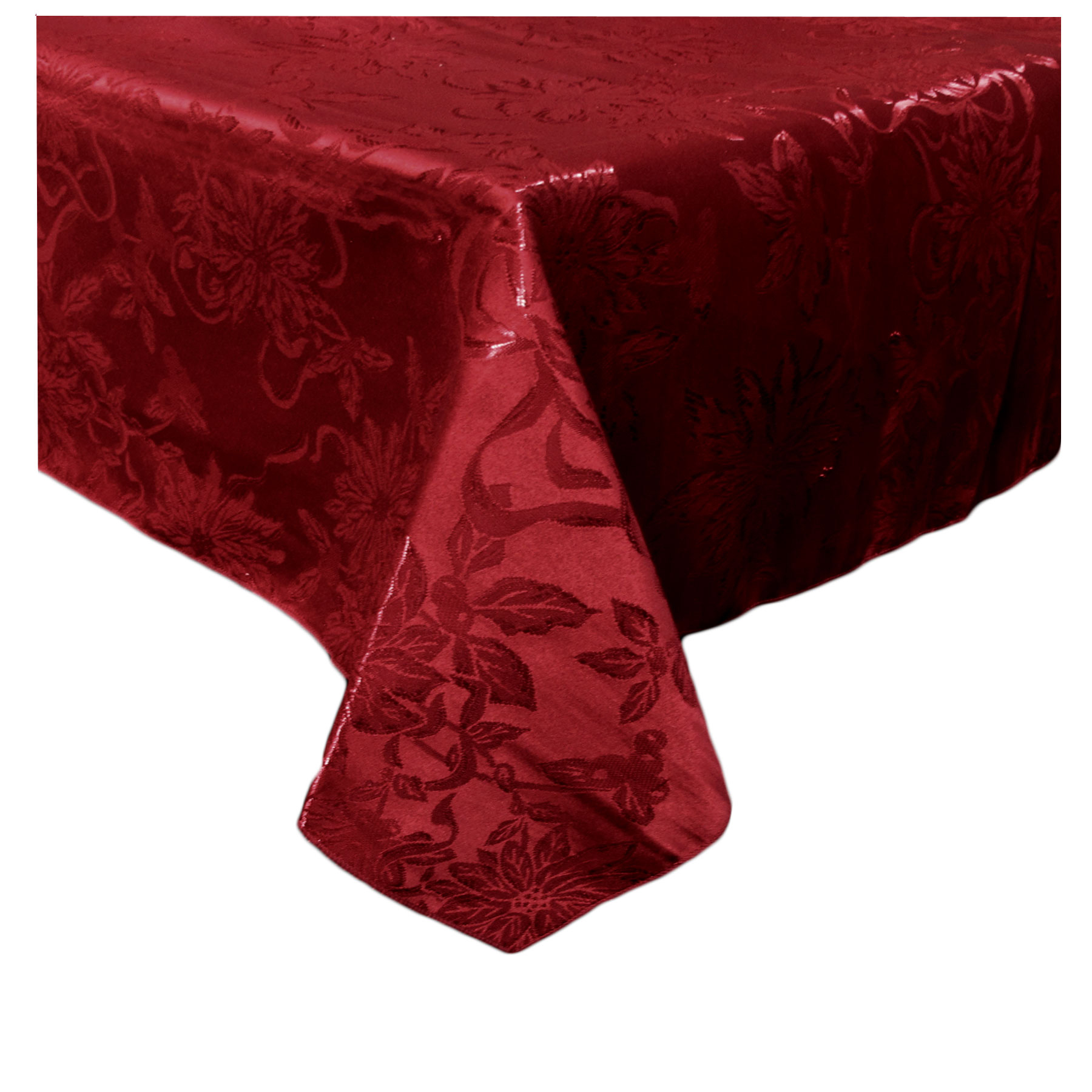 V442-AVT-TABLEC-FLORAL-178OB-RED-96975-00 Floral Red Tablecloth 132 x 178 cm - Image 1