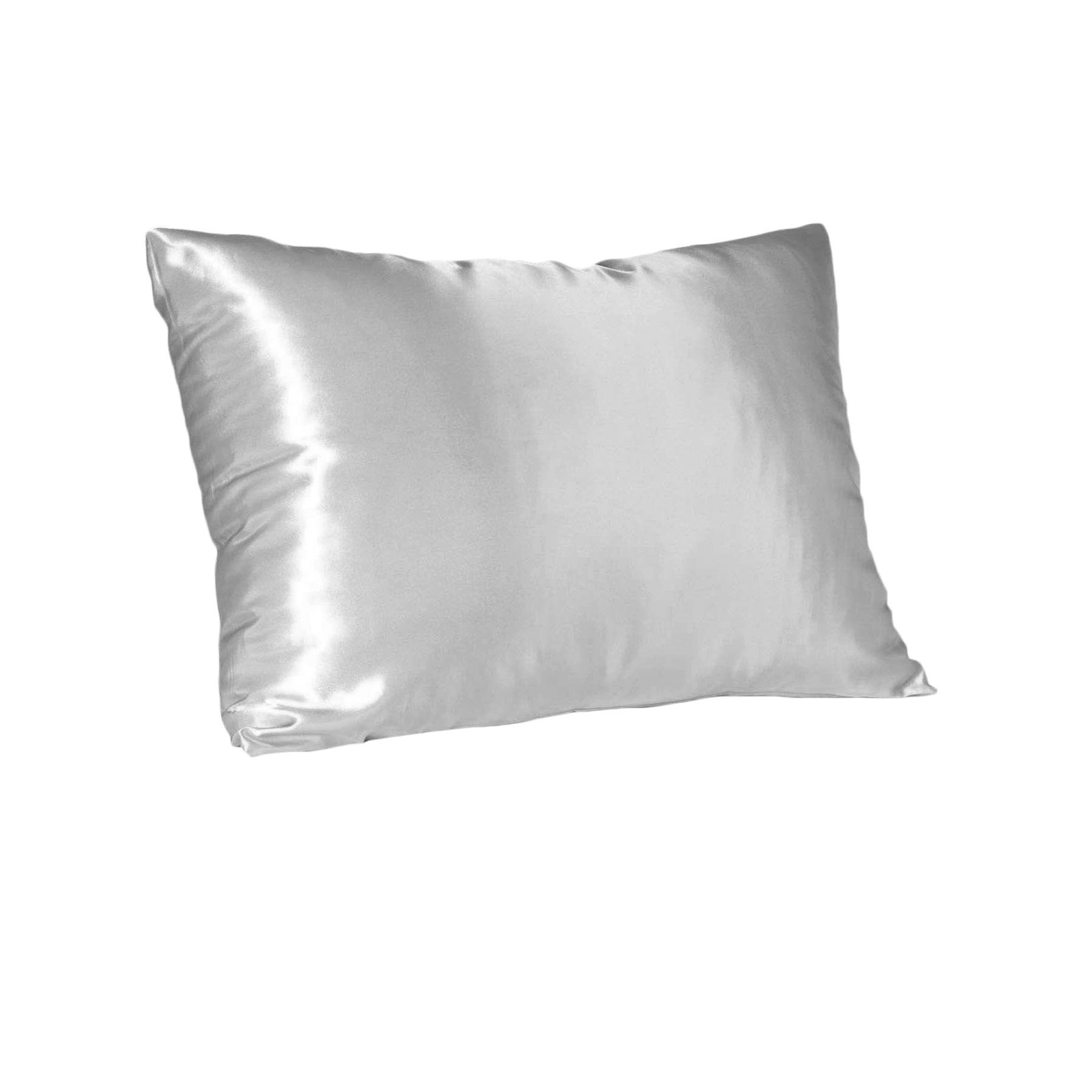 V442-BBY-PILLOWC-SATIN-SILVER-ST-96925-00 Bambury Satin Standard Pillowcase Silver - Image 1