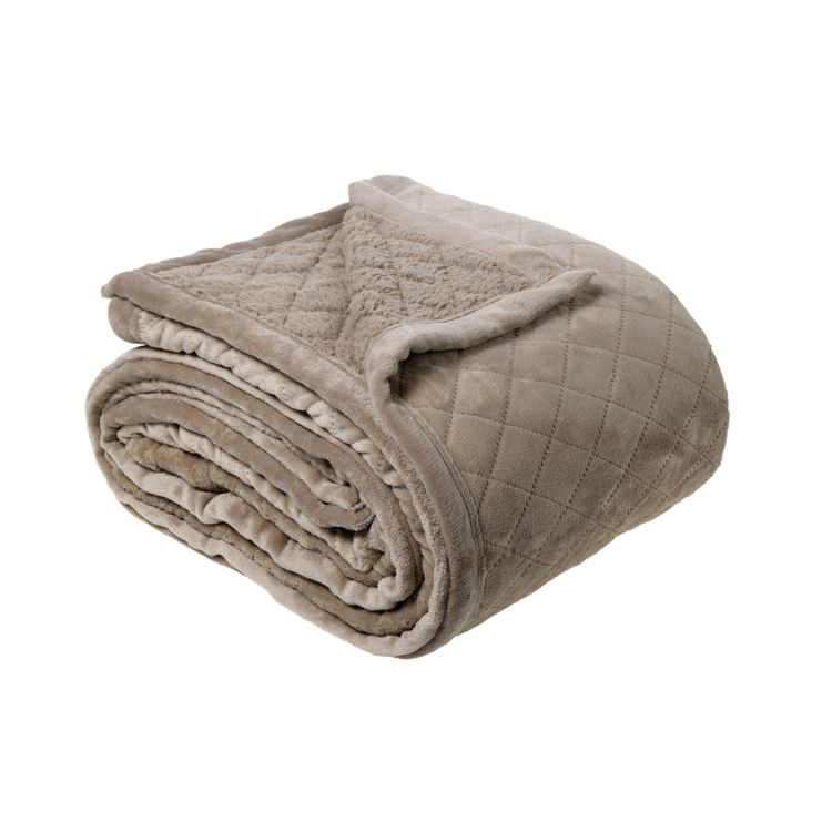 V442-BCA-BLANKET-MANSFIELD-TAUPE-QS-202745-00 Bianca Mansfield Blanket Taupe (Also Known as Silver Grey) Queen/King - Image 1