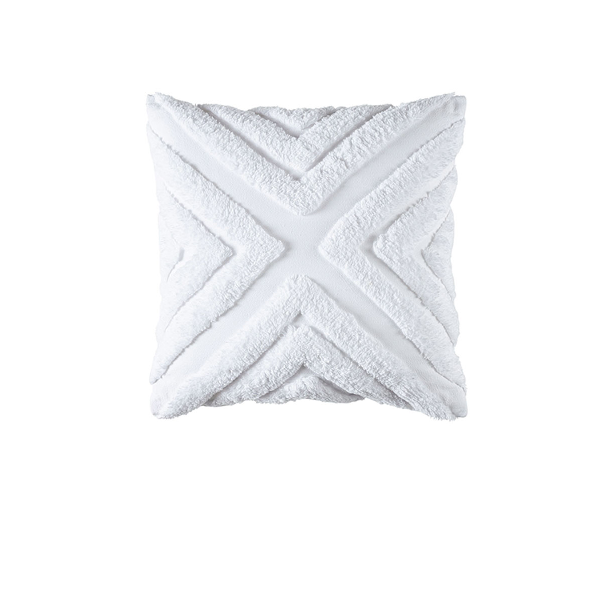 V442-BCA-CUSHION-HAVEN-WHITE-SQ-202749-00 Bianca Haven White Cotton Chenille Square Cushion - Image 1