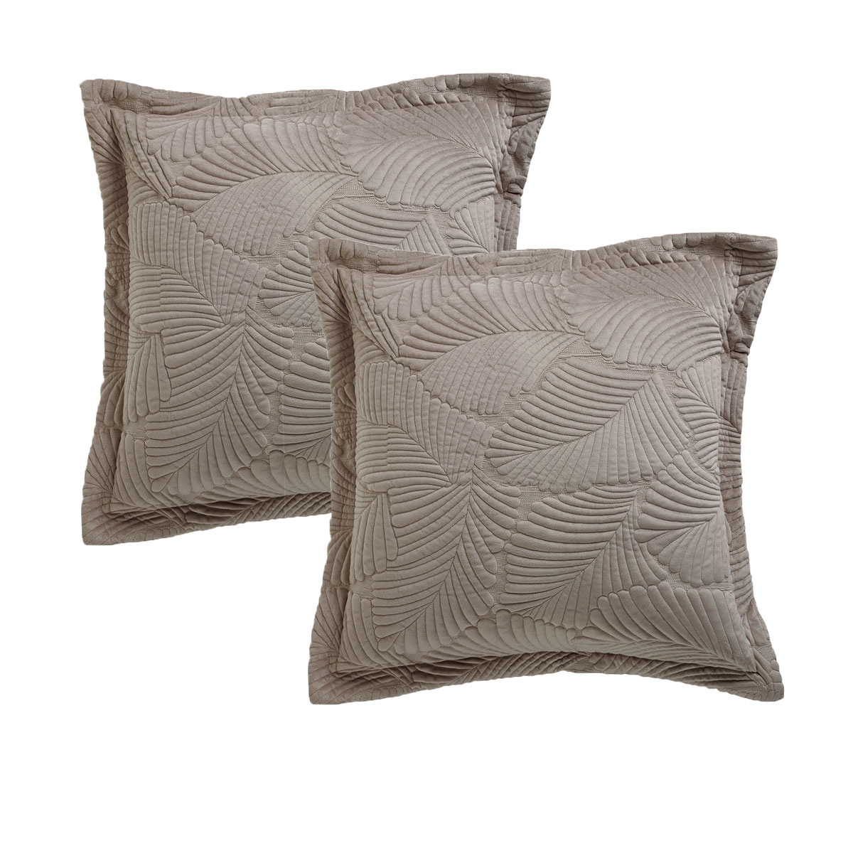 V442-BCA-PILLOWC-KAIRO-TAUPE-EU-202693-00 Bianca Pair of Kairo Taupe European Pillowcases - Image 1