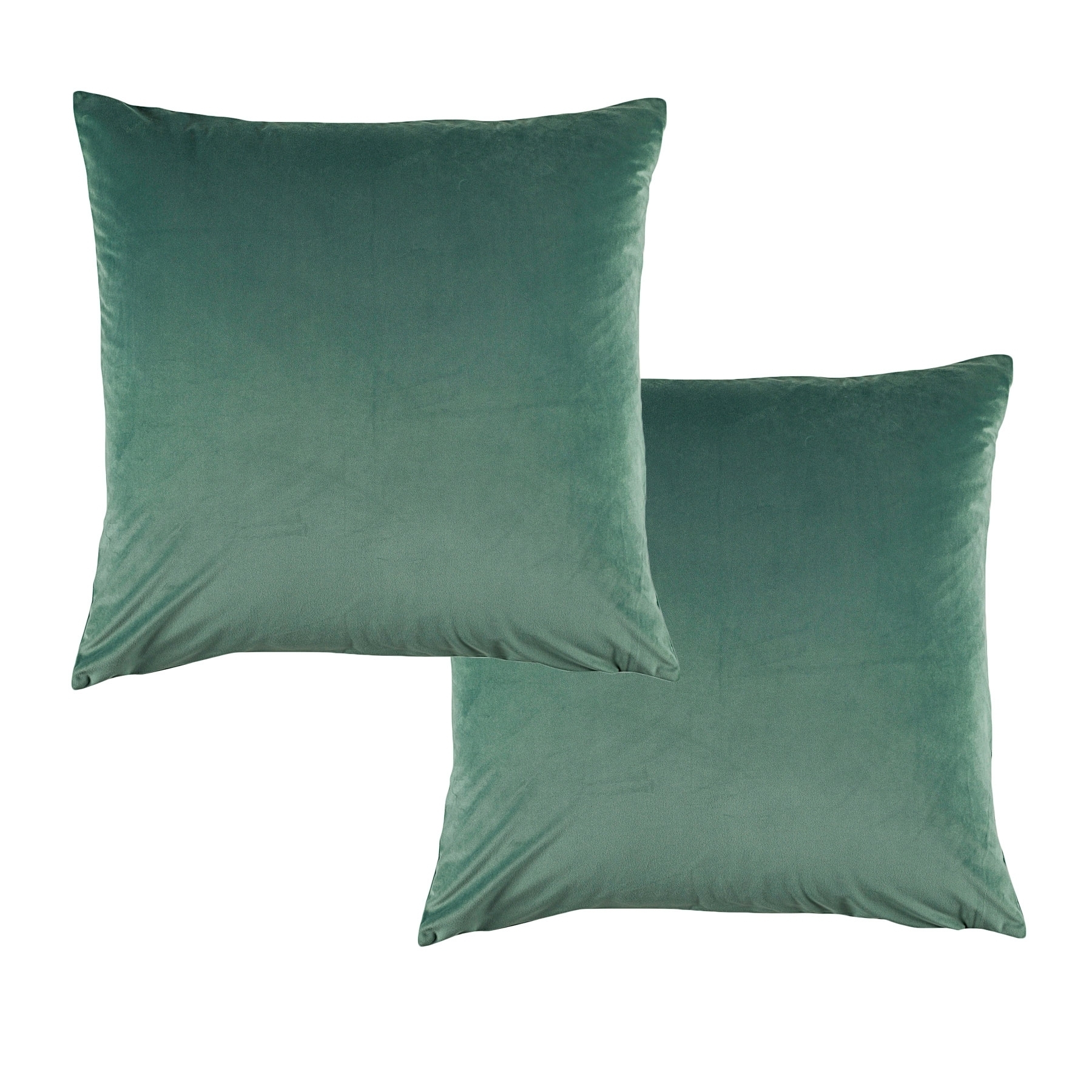 V442-BCA-PILLOWC-VIVIDCOOR-VELVETSAGE-EU-202823-00 Bianca Pair of Vivid Coordinate Velvet Sage European Pillowcases 65 x 65 cm - Image 1
