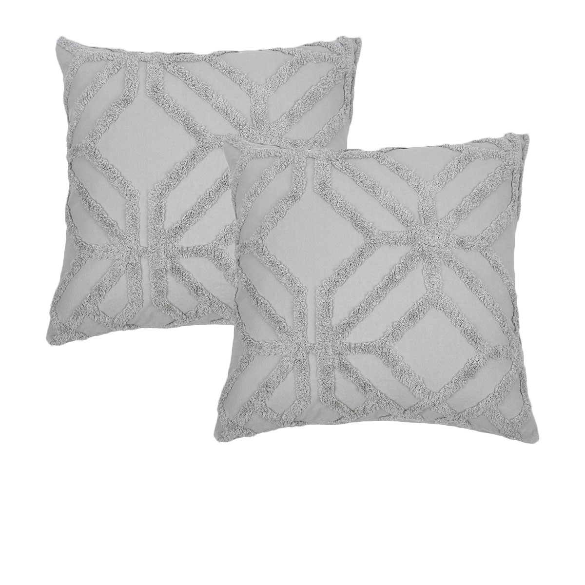 V442-BCA-PILLOWC-WILLOW-SILVER-EU-202861-00 Bianca Pair of Willow Silver European Pillowcases - Image 1