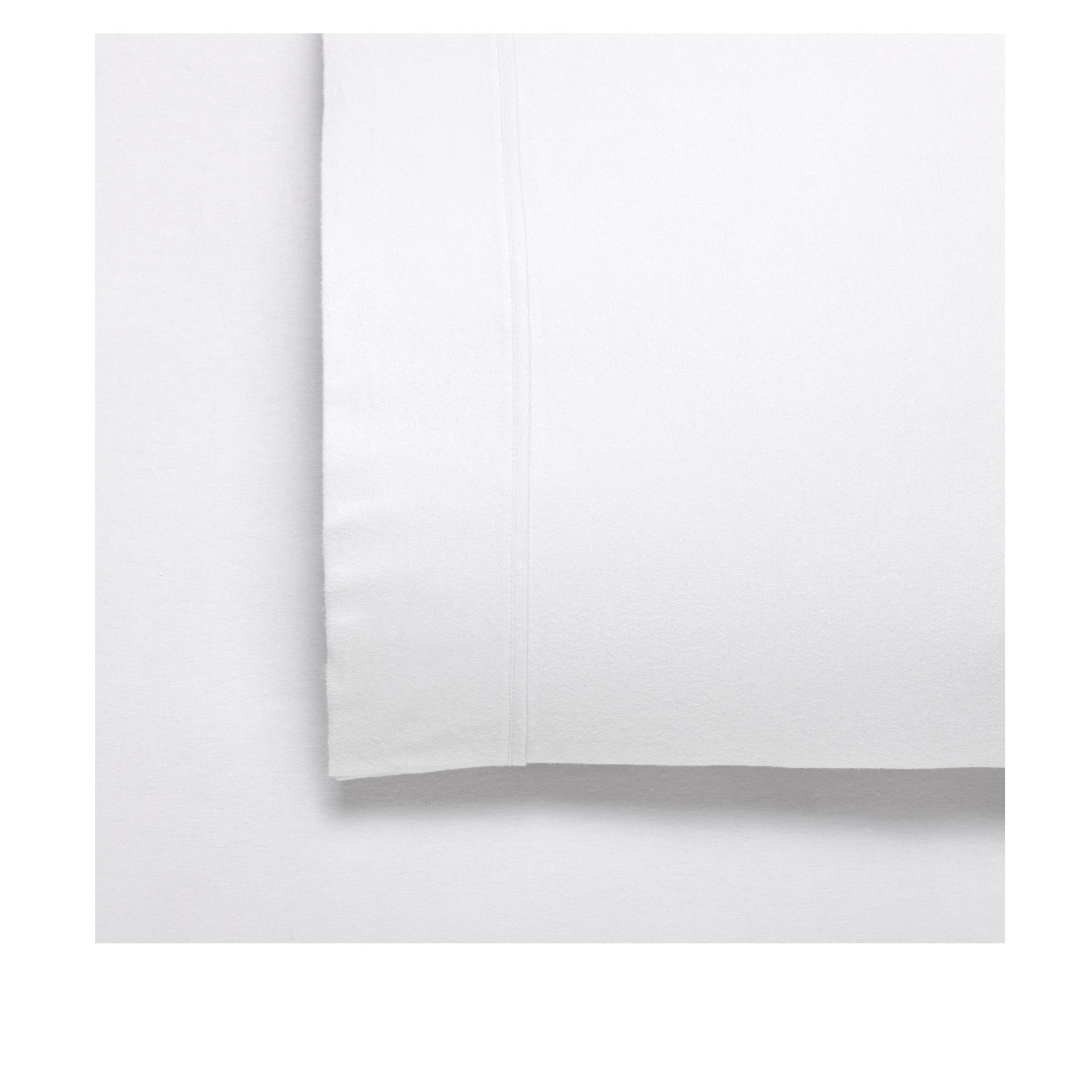 V442-BCA-SHEETS-FLETCHER-WHITE-DS-202725-00 Bianca Fletcher Flannelette Cotton Sheet Set White Double - Image 1