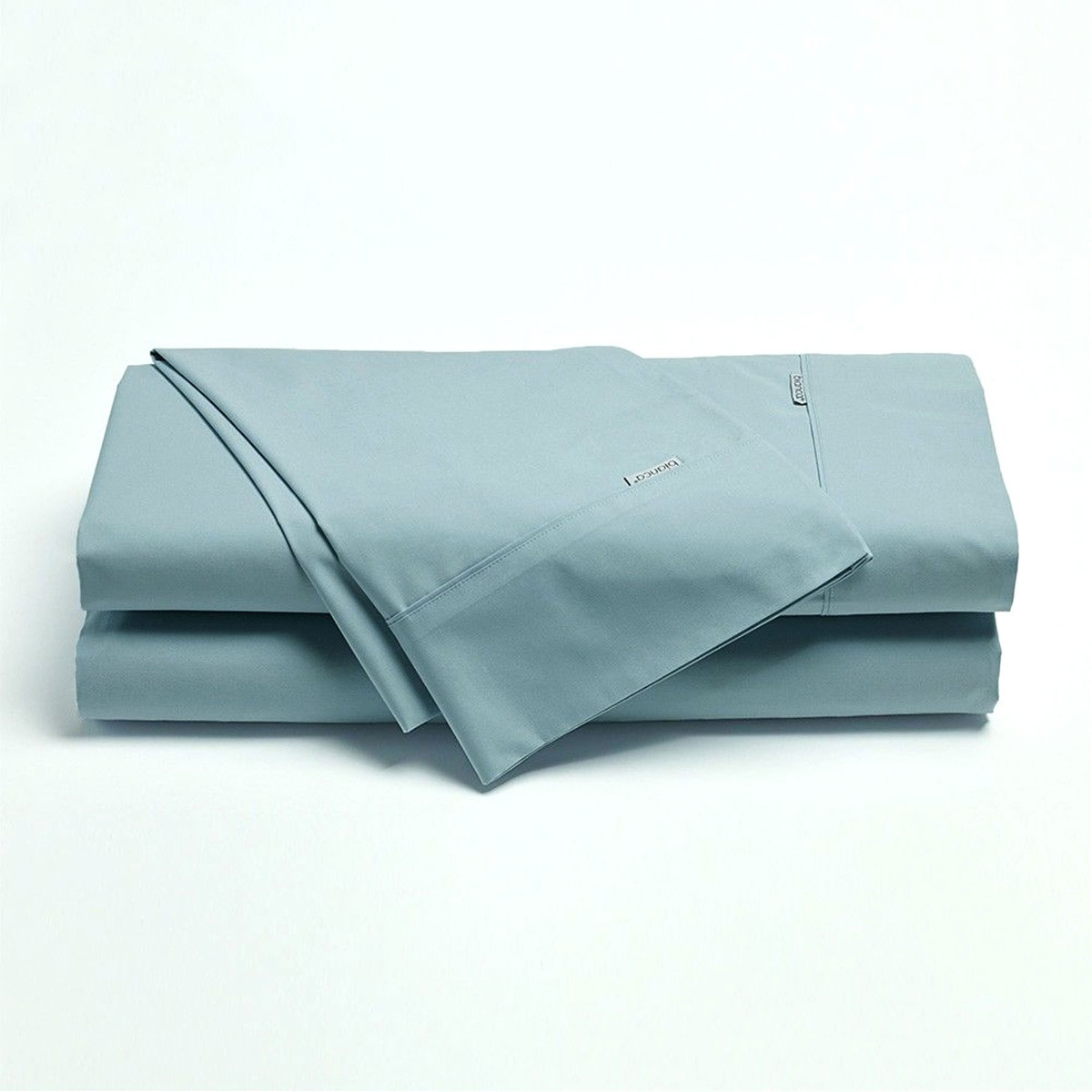 V442-BCA-SHEETS-HESTON-STEELBLUE-DS-202502260953-00 Bianca Heston Cotton Percale Sheet Set Steel Blue Double - Image 1