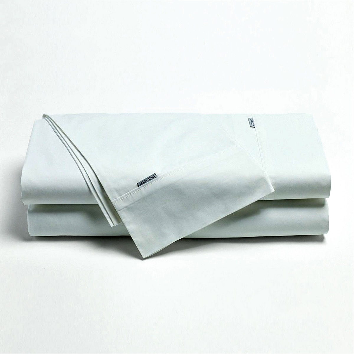 V442-BCA-SHEETS-HESTON-WHITE-KS-202502260946-00 Bianca Heston Cotton Percale Sheet Set White King Single - Image 1