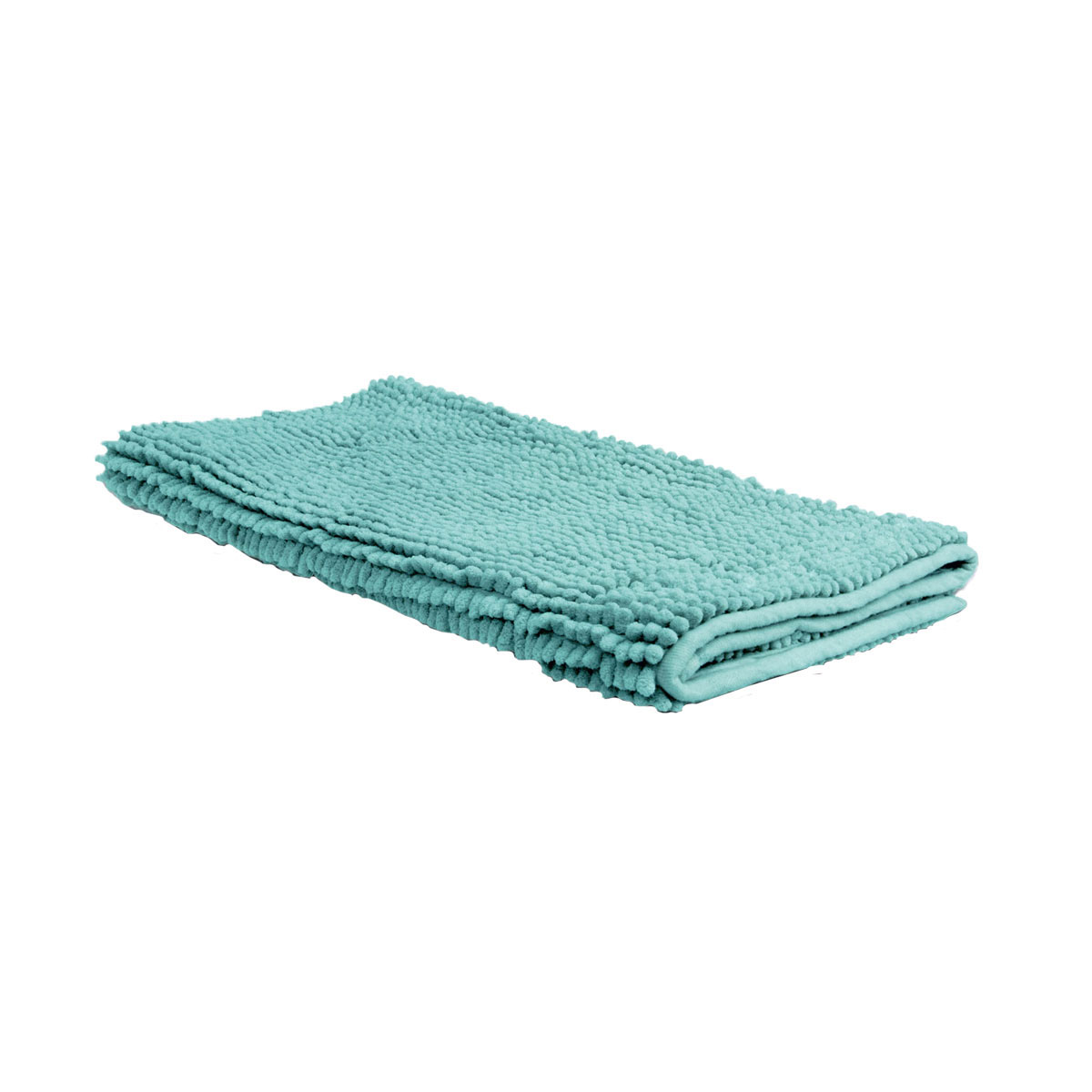 V442-BZO-BATHM-CHANILLETOGGLE-TEAL-RE-97902-00 Chenille Toggle Bath Mat 50 x 80cm Teal - Image 1