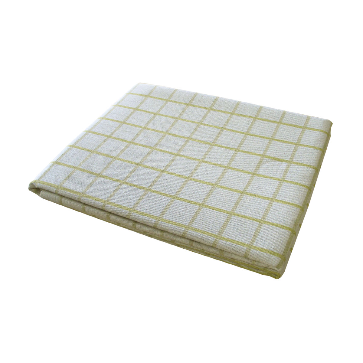 V442-BZO-TABLEC-GRIDCHECKS180-YELLOW-RE-97894-00 Cotton Grid Checks Oblong Table Cloth Yellow 130 x 180cm - Image 1