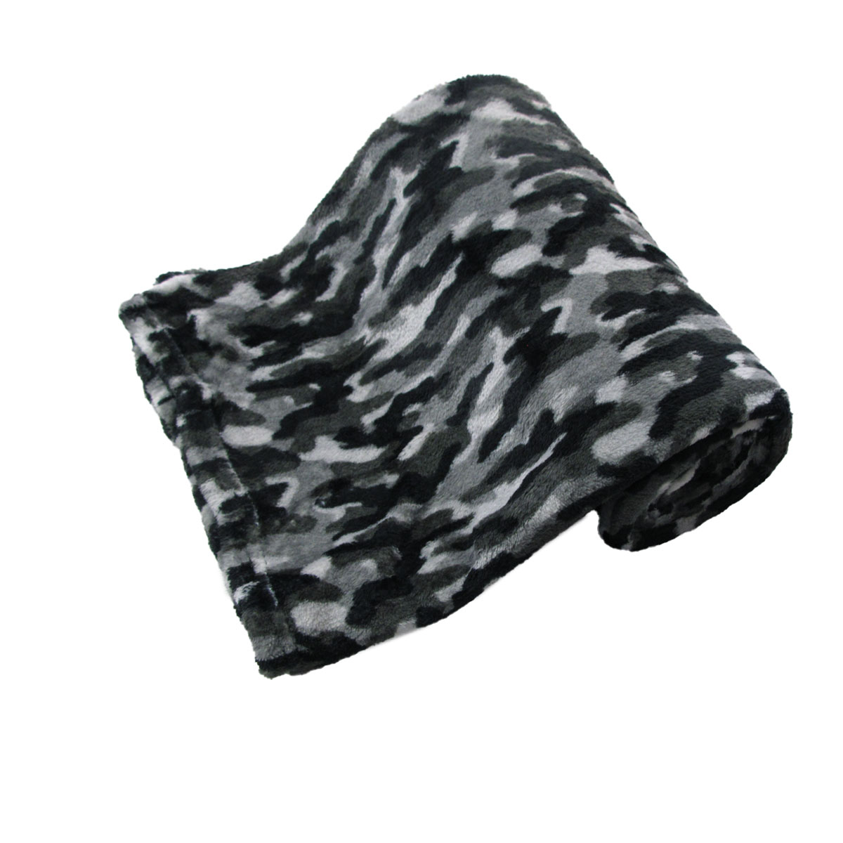 V442-BZO-THROW-CORALARMYCAMOUFLAGE-GREY-RE-97868-00 190GSM Boys Cool Ultra Soft Coral Fleece Throw 127 x 152cm Army Camouflage - Image 1