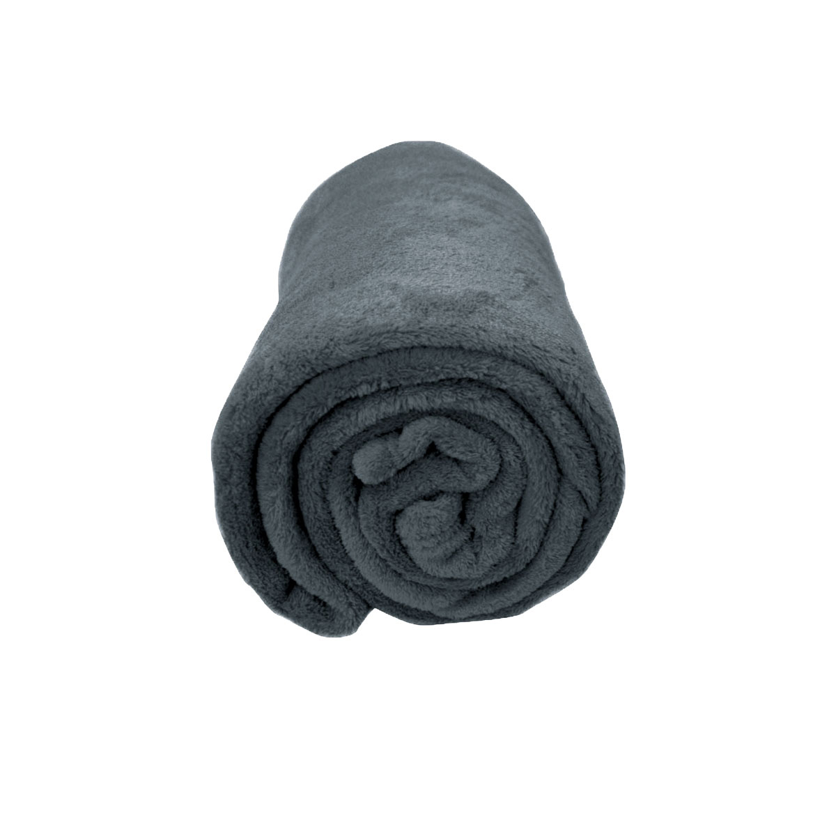 V442-BZO-THROW-SOLIDCORALFLEECE-CHARCOAL-RE-183878-00 Solid Colour Soft Coral Fleece Throw Rug 127 x 152 cm Charcoal - Image 1