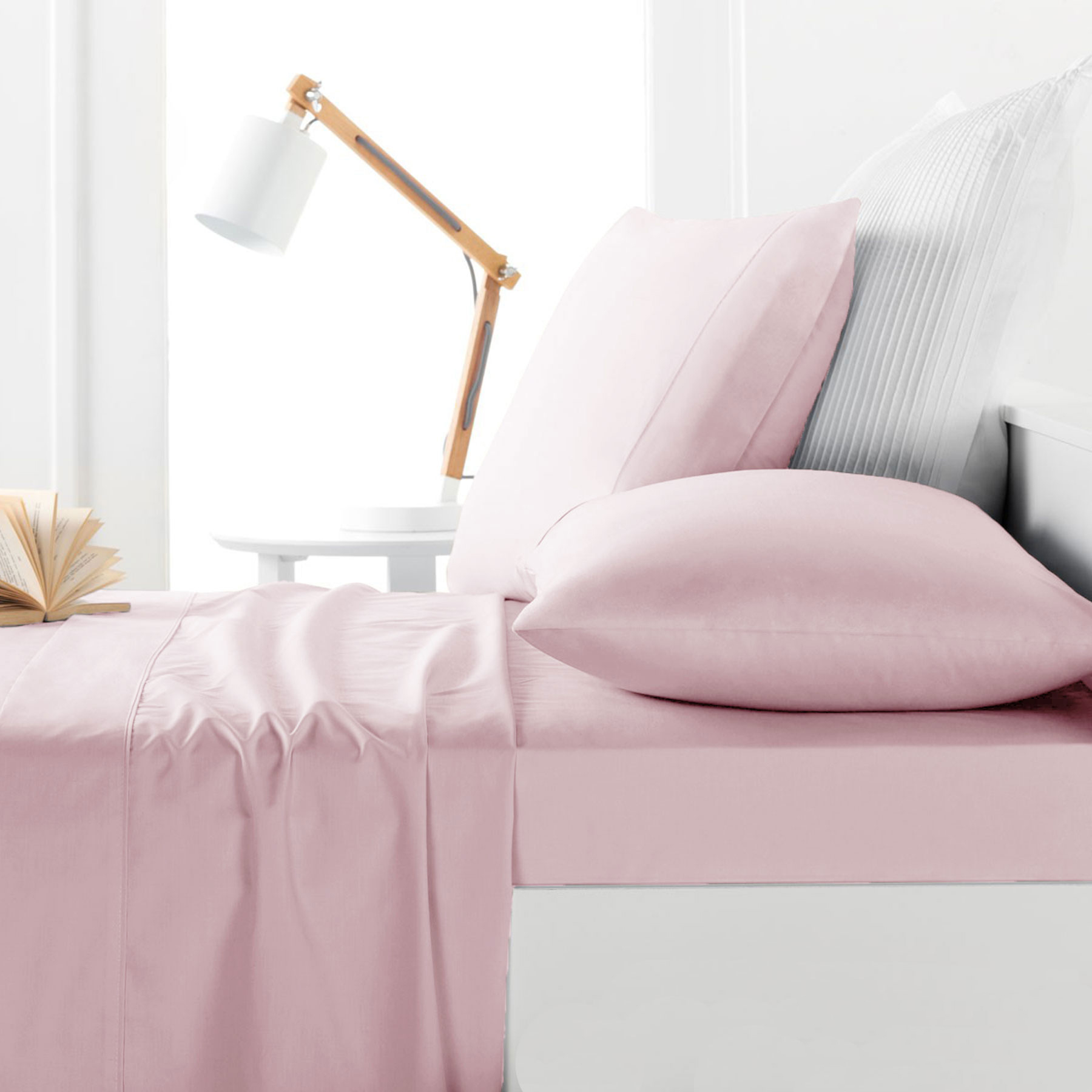 V442-CAP-SHEETS-225TC-BLUSH-KI-98015-00 Belmondo 225TC Sheet Set Blush - King - Image 1