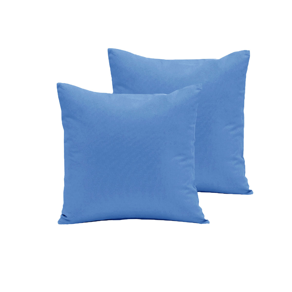 V442-END-PILLOWC-POLYCOTTON-MIDBLUE-EU-98775-00 Pair of Polyester Cotton European Pillowcases Mid Blue - Image 1