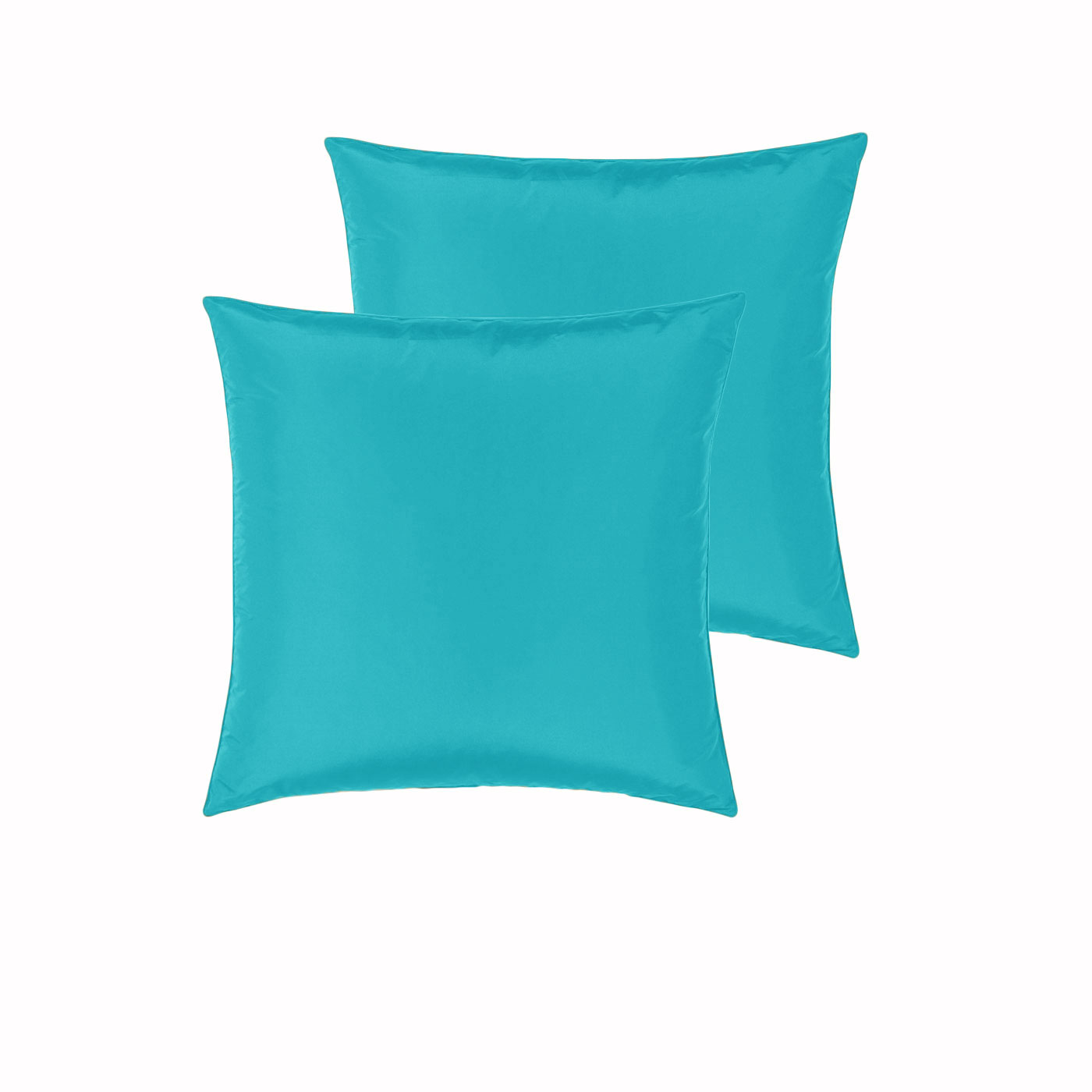 V442-END-PILLOWC-SATIN-AQUA-EU-98795-00 PepperMIll Satin European Pillowcases ( Pair ) AQUA - Image 1