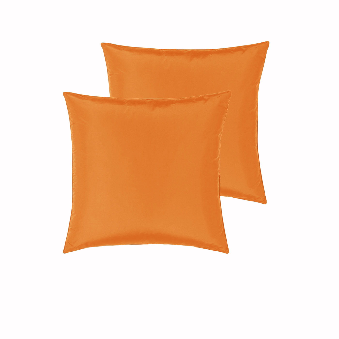 V442-END-PILLOWC-SATIN-ORANGE-EU-98814-00 PepperMIll Satin European Pillowcases ( Pair ) ORANGE - Image 1
