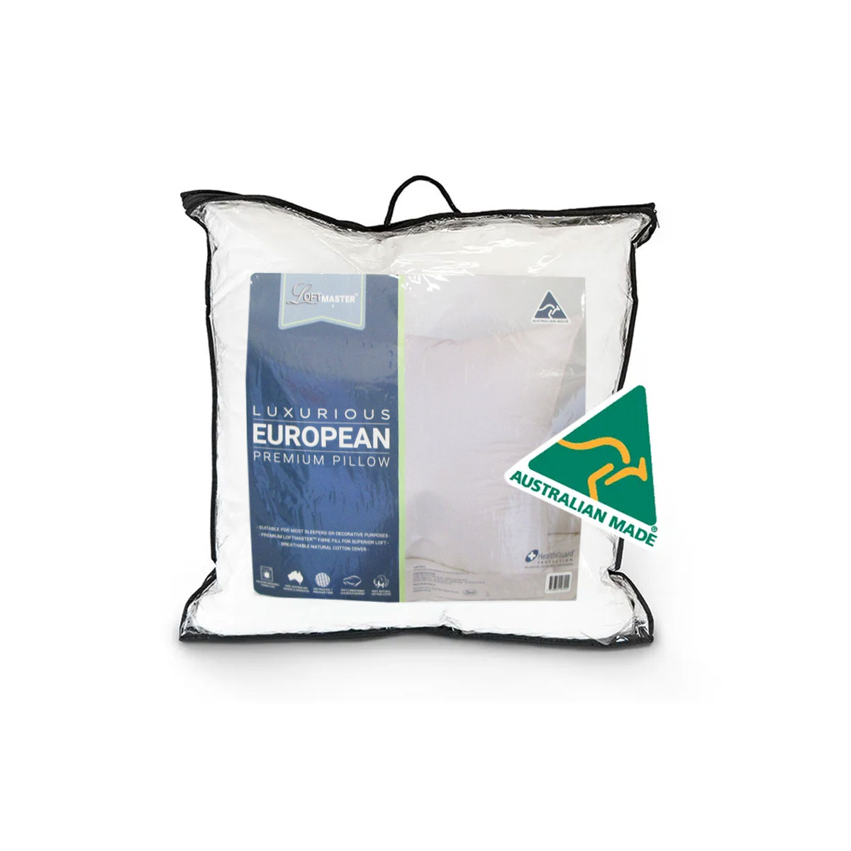 V442-ERT-PILLOW-LOFTMASTER-WHITE-EU-158659-00 LoftMaster Luxurious Cotton Cover Premium European Pillow 65 x 65 cm - Image 1