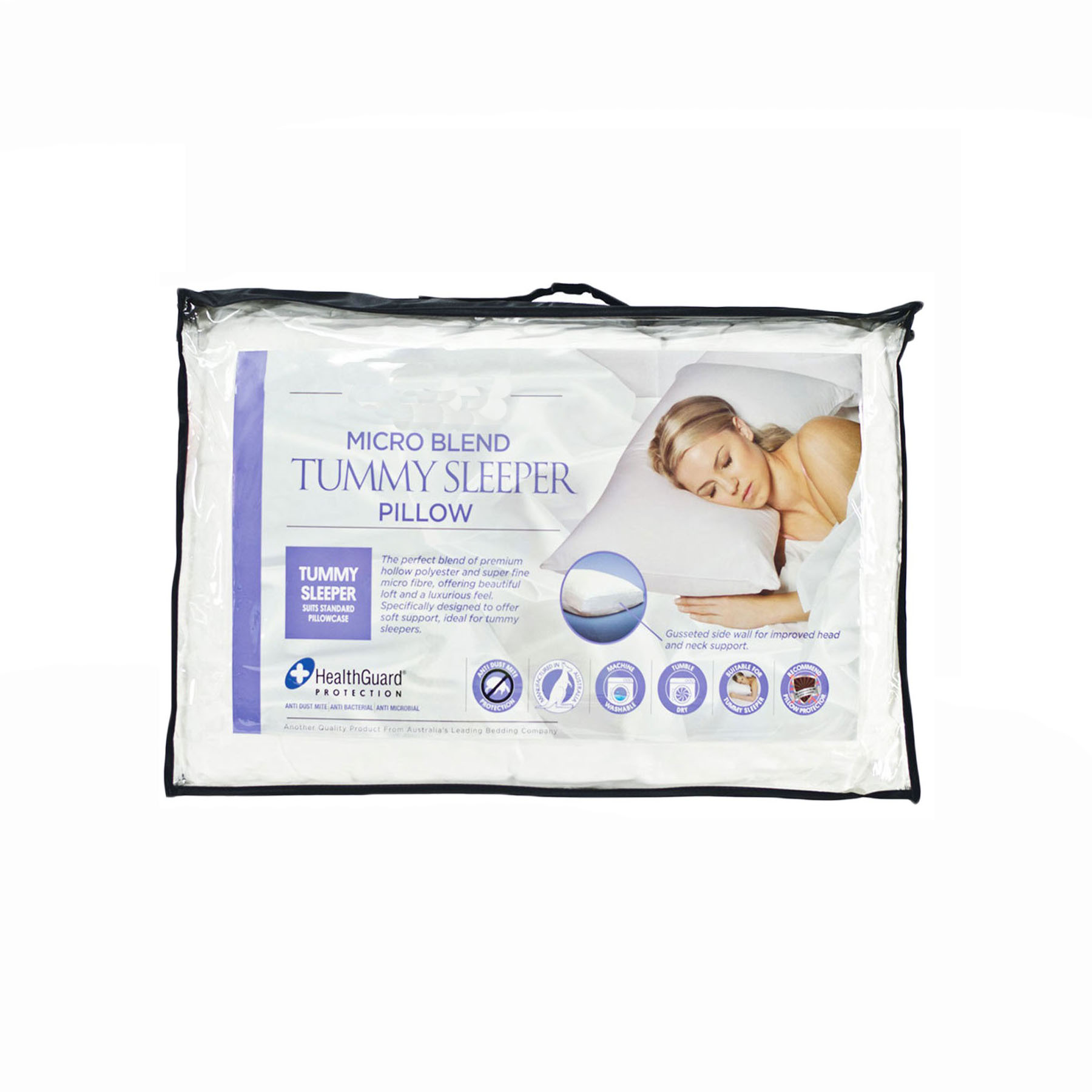 V442-ERT-PILLOW-TUMMYSLEEPER-WHITE-ST-78068-00 Easyrest Micro Blend Tummy Sleeper Pillow - Image 1