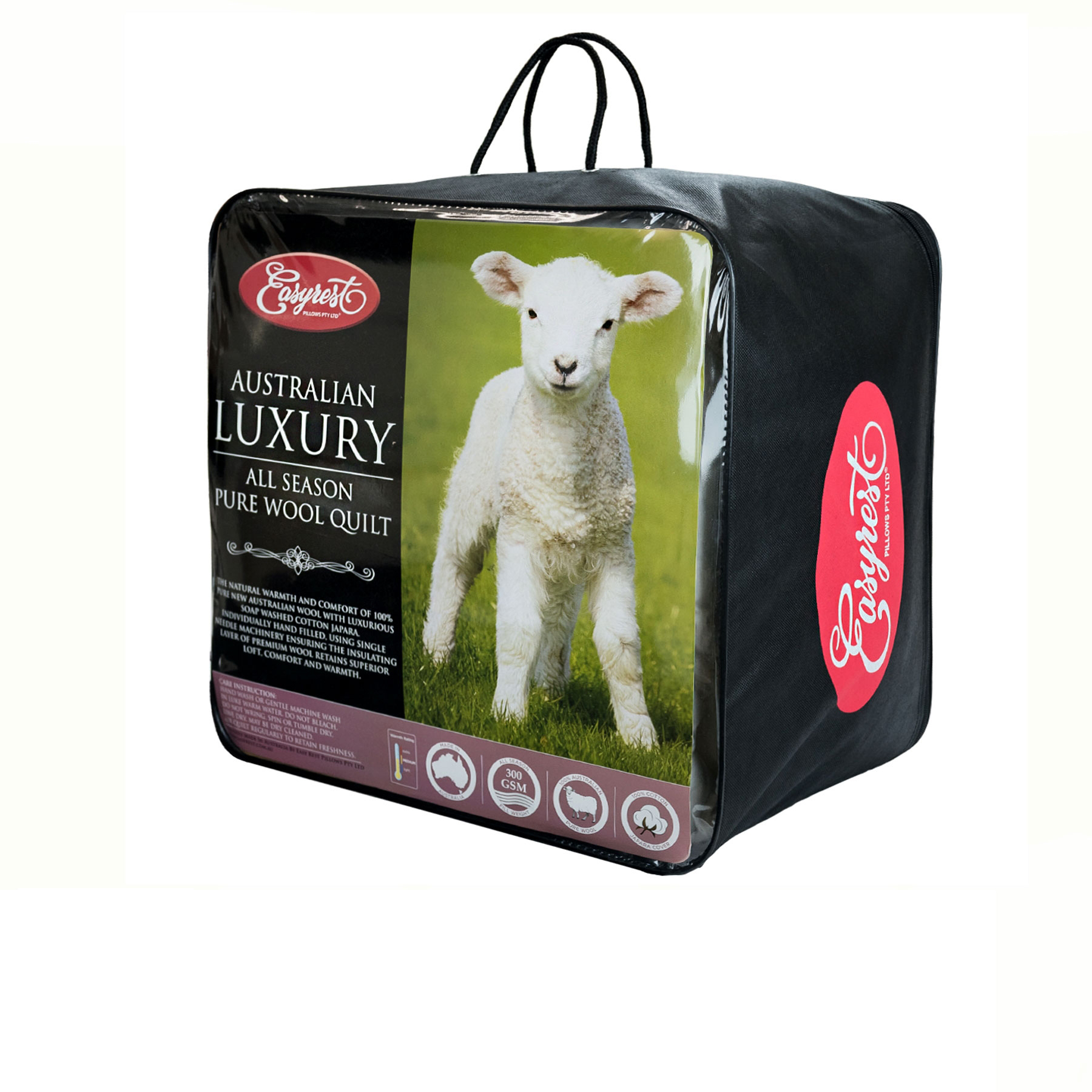 V442-ERT-QUILT-300GSMWOOL-NATURAL-DS-78063-00 Easyrest 300GSM Easyrest Australian Wool Quilt Double - Image 1