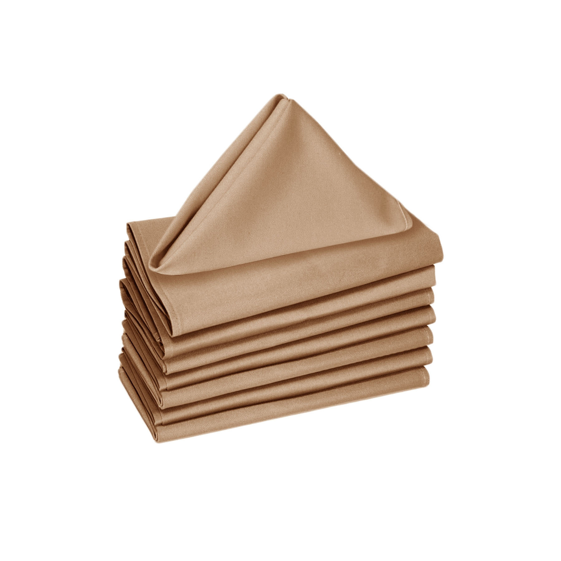 V442-GNA-MISC-SETOF8NAPKINS-SAND-SQ-117510-00 Hoydu Set of 8 Cotton OR Poly Cotton Napkins Sand - Image 1