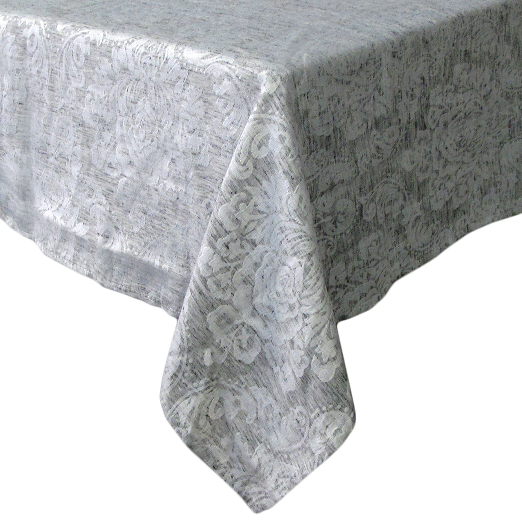 V442-GNA-TABLEC-ROYALE360RE-GREY-RE-141644-00 Royale Damask Table Cloth Grey 180 x 360 cm - Image 1