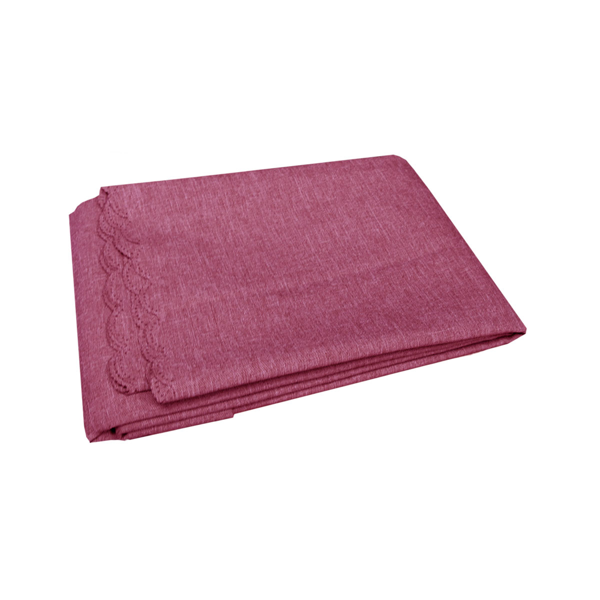 V442-GNA-TABLEC-WAYLON180-CHERRY-RE-144614-00 Waylon Damask Permanent Press Polyester Tablecloth 135 x 180cm Cherry - Image 1