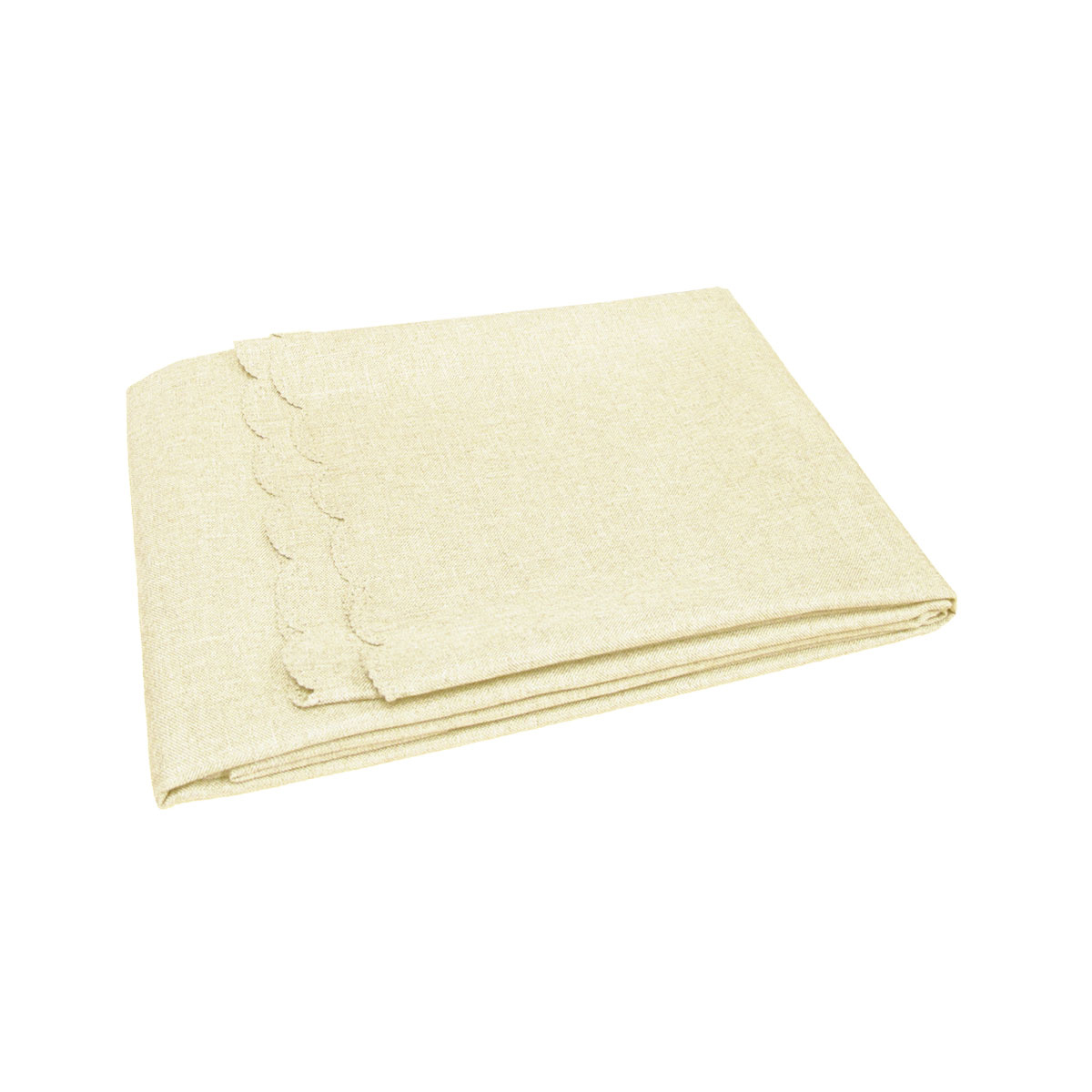 V442-GNA-TABLEC-WAYLON180-CREAM-RE-144613-00 Waylon Damask Permanent Press Polyester Tablecloth 135 x 180cm Cream - Image 1