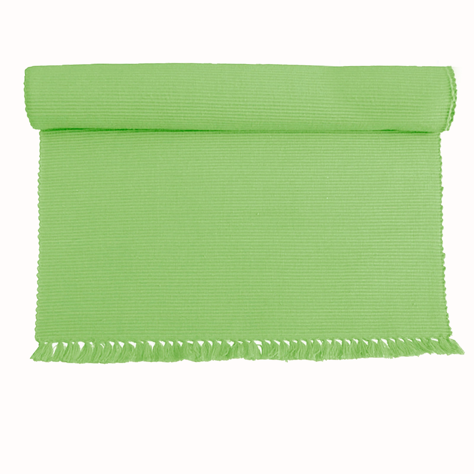 V442-GNA-TABLEPLACEMAT-RIBBED-APPLEGREEN-141632-00 Hoydu Set of 2 - Cotton Ribbed Table Placemats Apple Green - Image 1