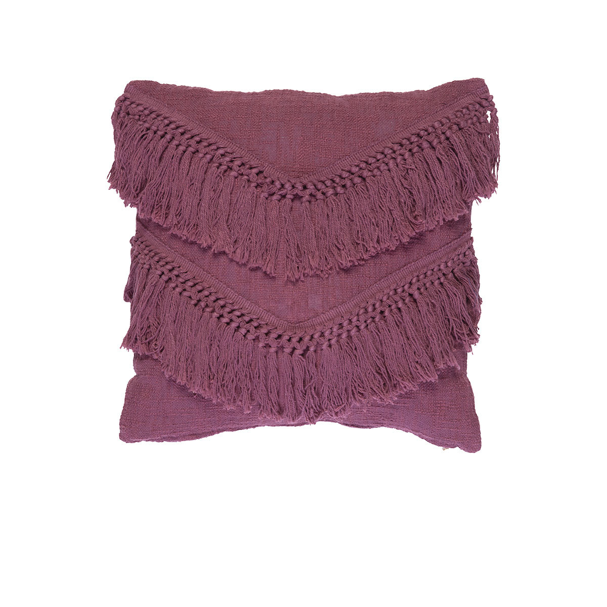 V442-HIN-CUSHION-HEATHER-RED-SQ-82444-00 Bedding House Heather Plum (Also known as Red) Luxury Cotton Filled Cushion - Image 1