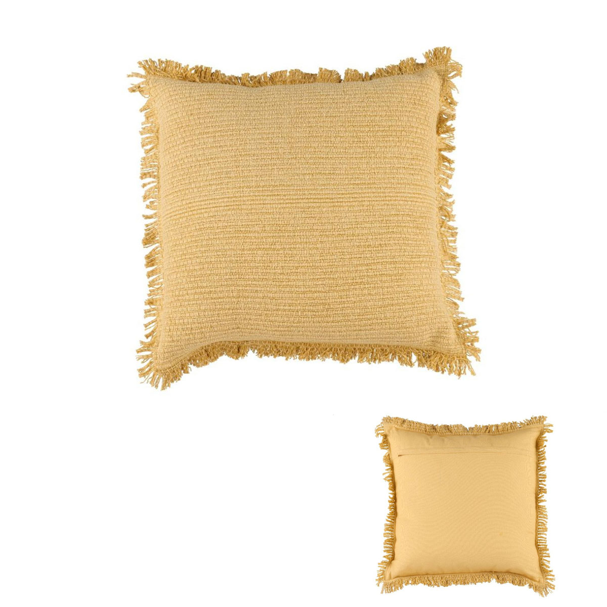 V442-HIN-CUSHION-NOVA-YELLOW-SQ-83652-00 Accessorize Nova Yellow Square Filled Cushion 45cm x 45cm - Image 1