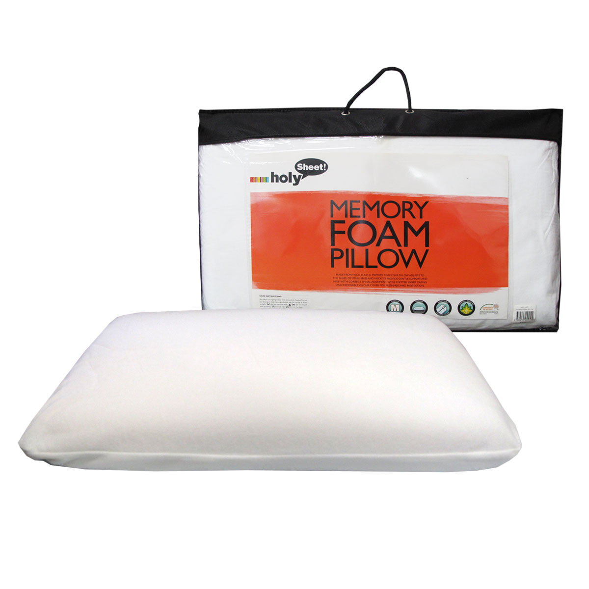 V442-HIN-PILLOW-MEMORYFOAM-WHITE-ST-82311-00 Memory Foam Pillow Medium Feel - Image 1