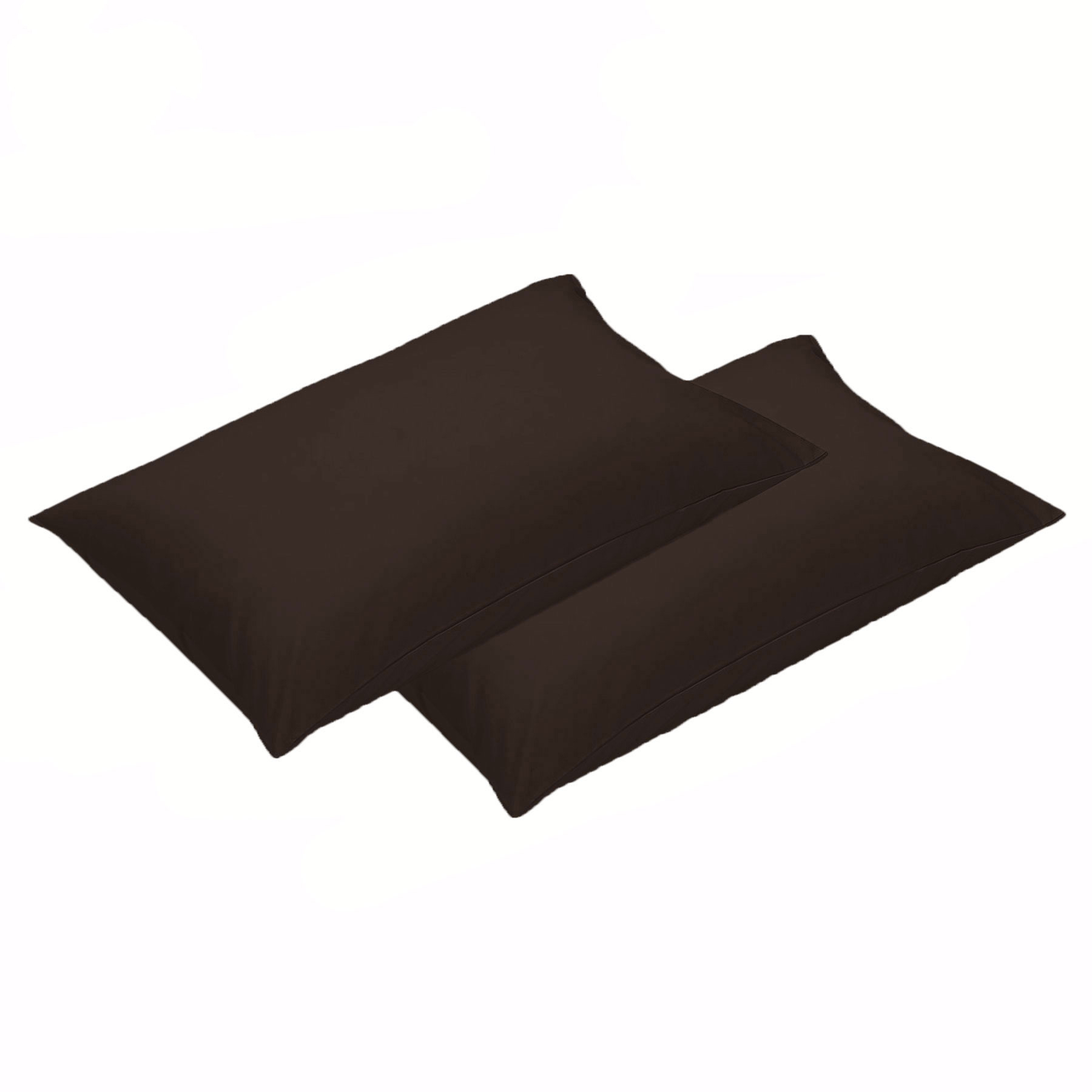 V442-HIN-PILLOWC-500TTPAIR-CHOCOLATE-ST-82823-00 500TC Pair of Cotton Standard Pillowcases Chocolate - Image 1