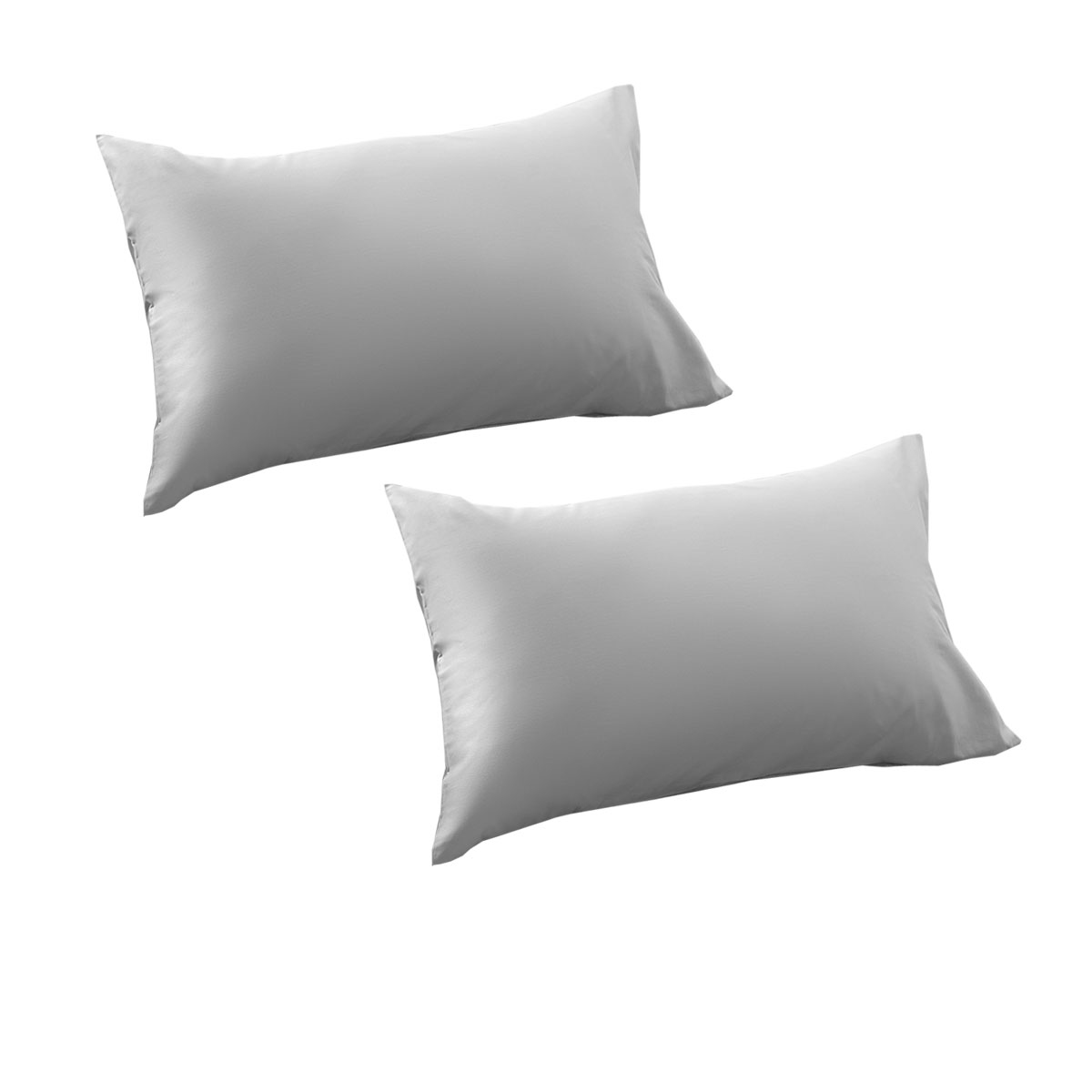 V442-HIN-PILLOWC-BAMBOOCOTTON-GREY-ST-190152-00 Accessorize Grey 400TC Bamboo Cotton Pair of Standard Pillowcases 48 x 73 + 15cm - Image 1