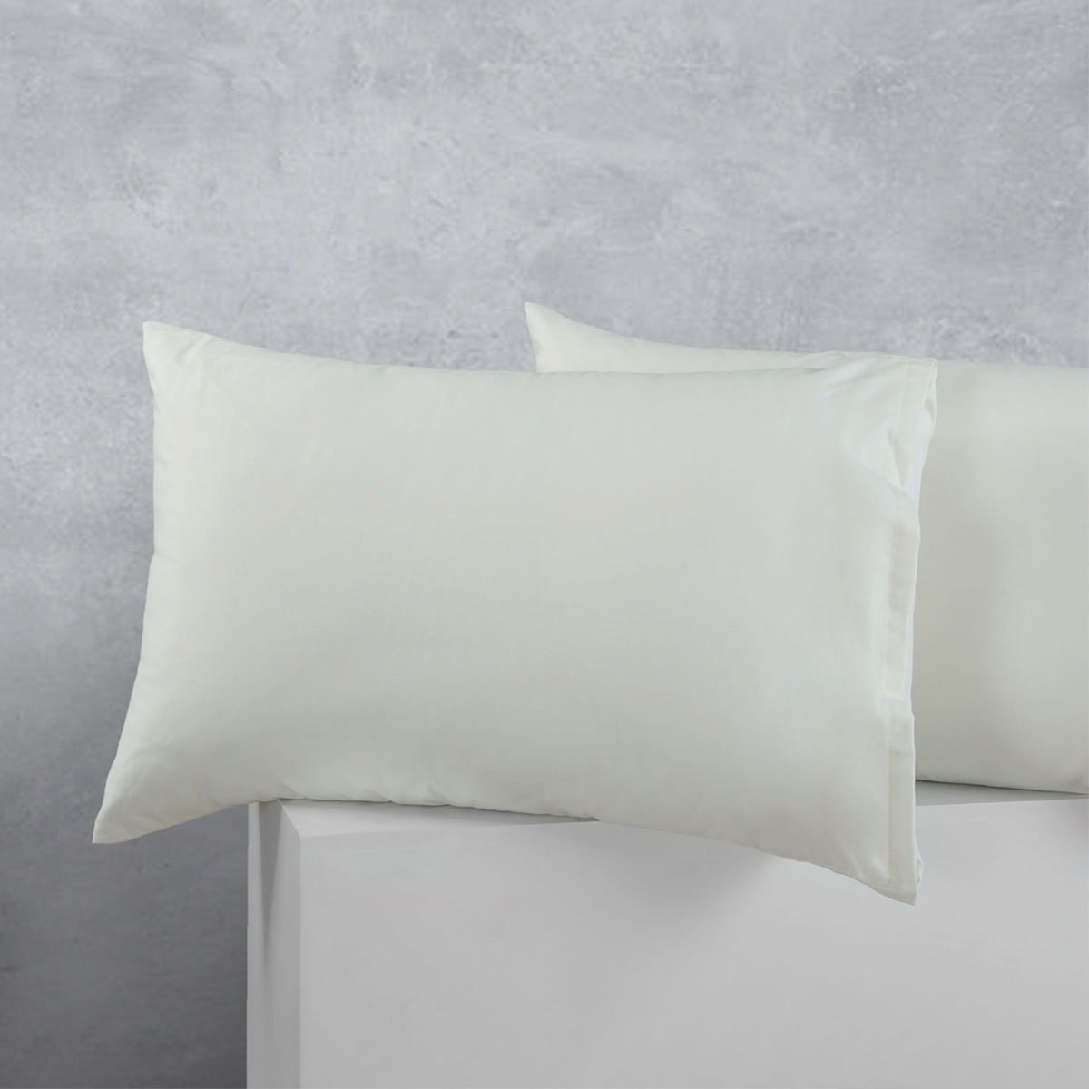 V442-HIN-PILLOWC-COTTONPOLYESTER-STONE-ST-82766-00 Accessorize Pair of Cotton Polyester Standard Pillowcases Stone - Image 1