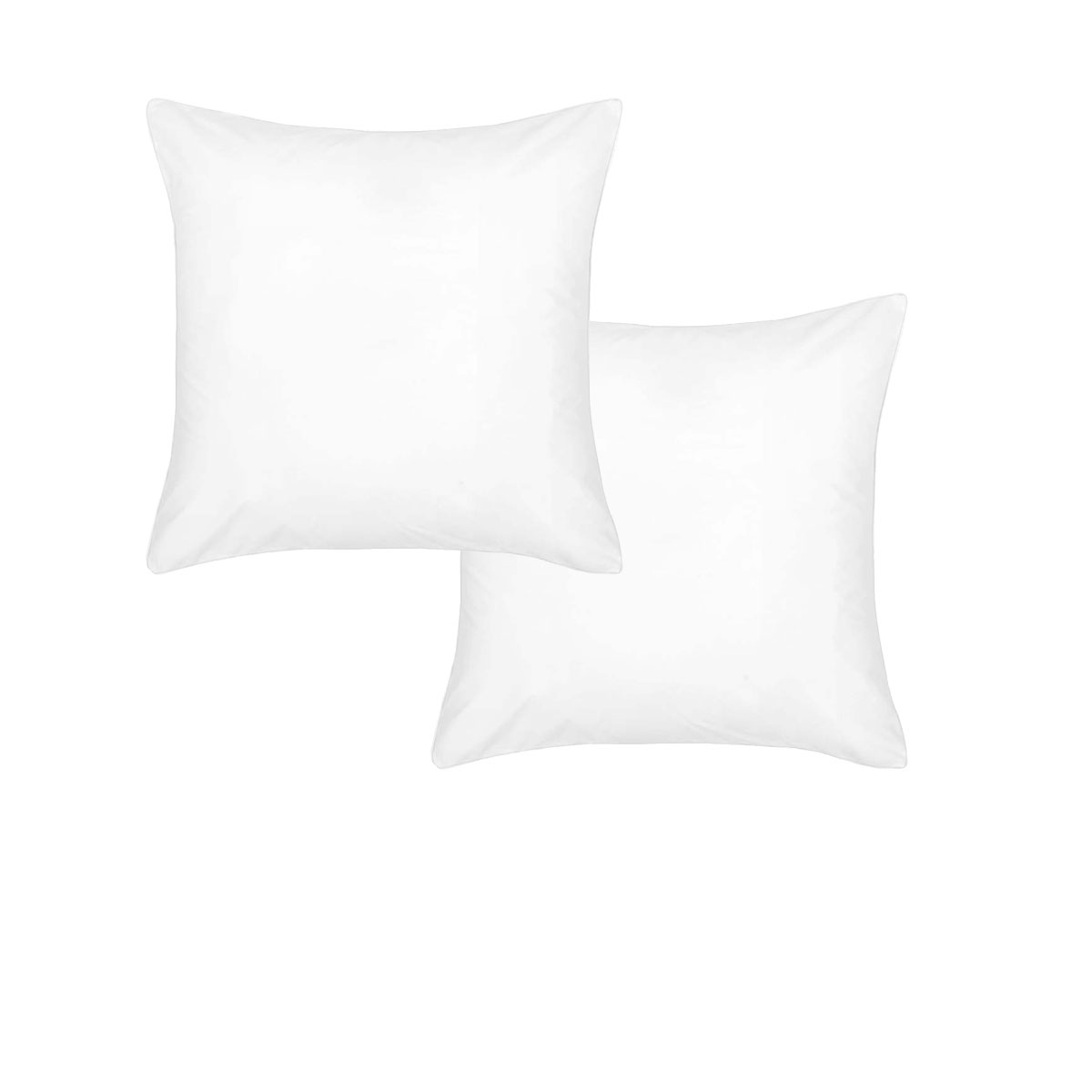 V442-HIN-PILLOWC-HOTELPIPED-WHITE-EU-90070-00 Accessorize Pair of White Piped Hotel Deluxe Cotton European Pillowcases - Image 1