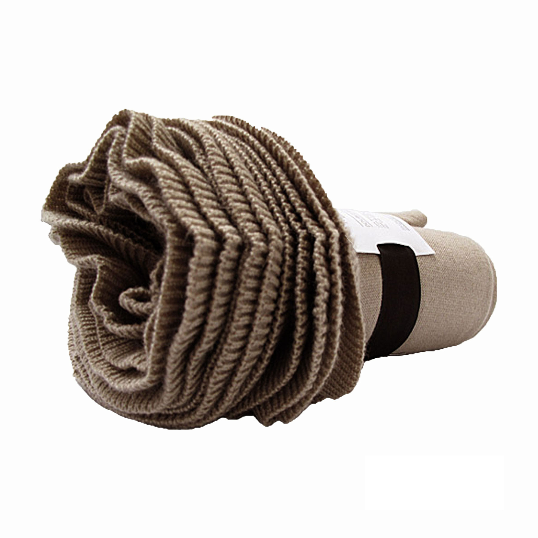V442-HIN-THROW-DOUBLERUFFLE-LATTE-83007-00 Accessorize Double Ruffle Throw Latte - Image 1