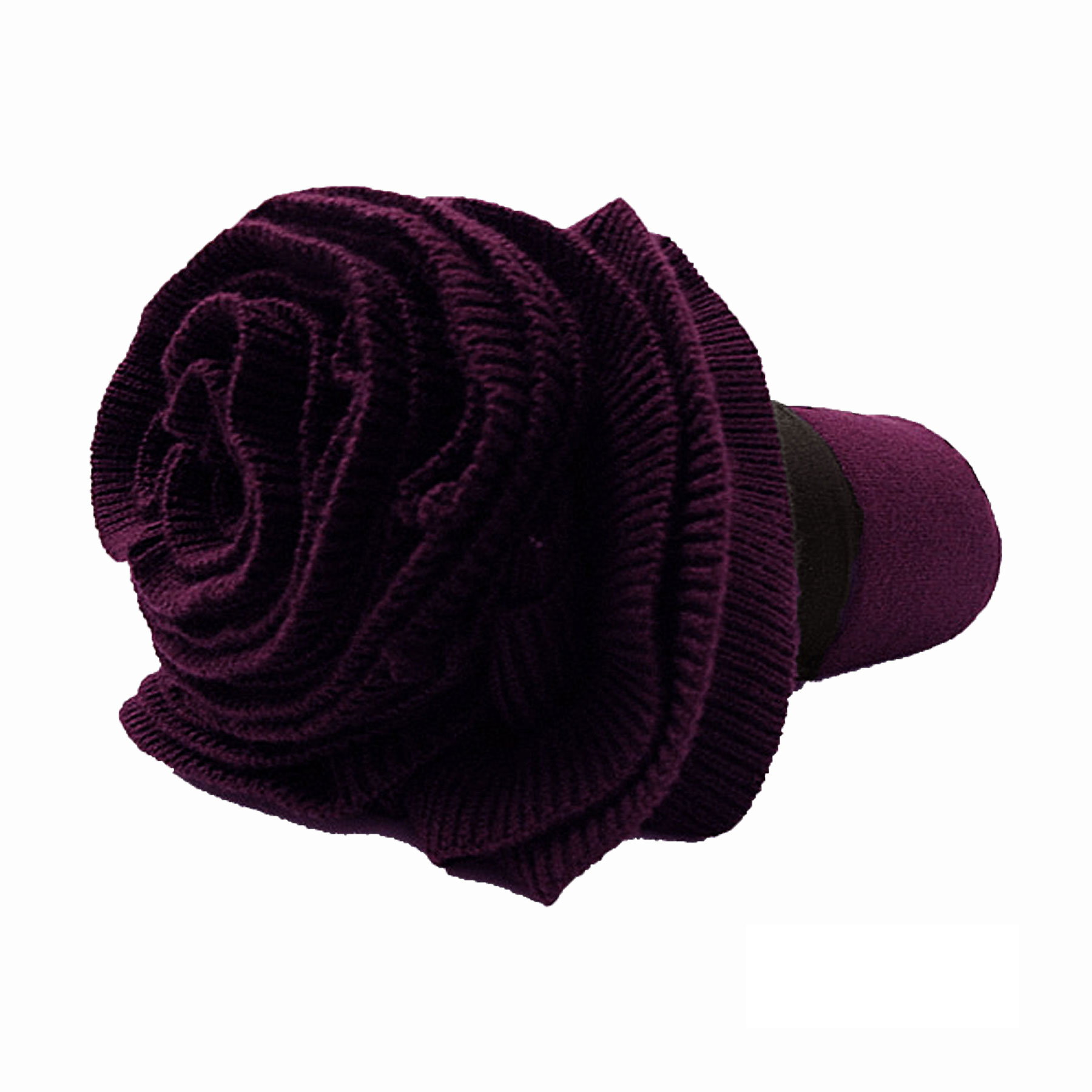V442-HIN-THROW-DOUBLERUFFLE-PLUM-83006-00 Accessorize Double Ruffle Throw Plum - Image 1