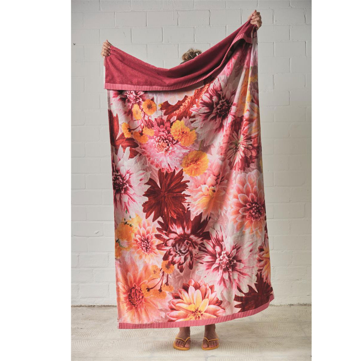 V442-HIN-TOWEL-FESTIVAL-MULTI-RE-82794-00 Bedding House Festival Multi Cotton Velour Beach Towel - Image 1