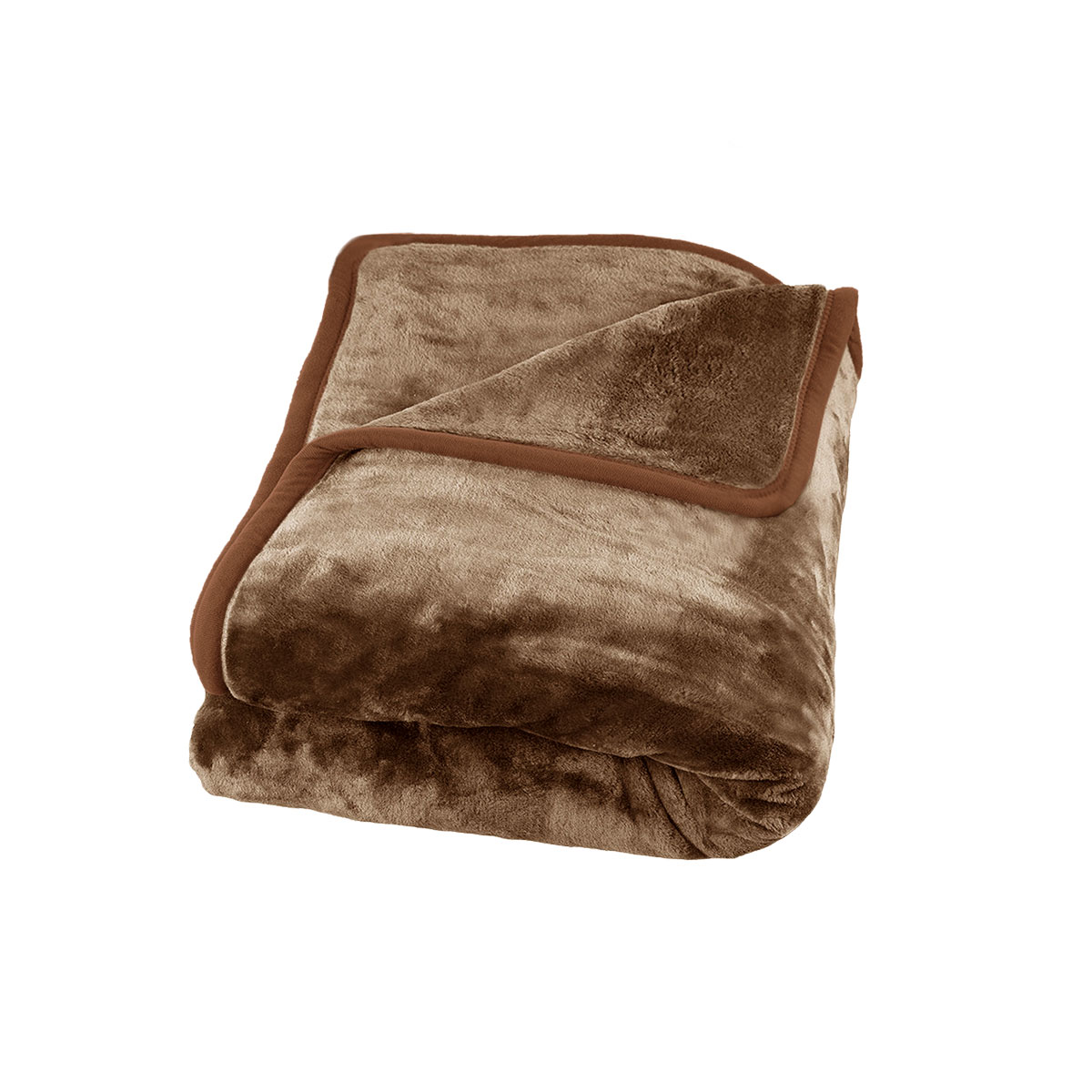 V442-IDC-BLANKET-800GSMMINK-PECAN-KI-177460-00 J Elliot Home 800GSM Luxury Winter Thick Mink Blanket Pecan King - Image 1