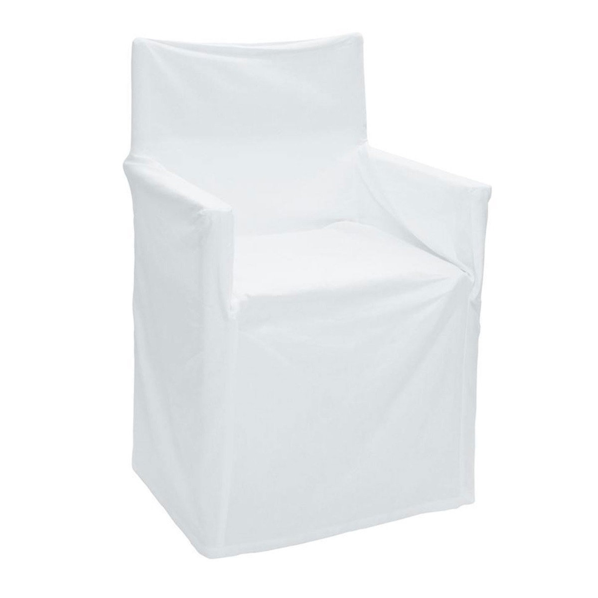V442-IDC-COUCHC-DIRECTORPLAIN-WHITE-SH-78687-00 IDC Homewares Cotton Director Chair Cover White - Image 1