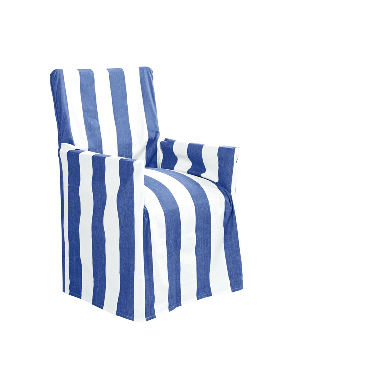 V442-IDC-COUCHC-DIRECTORSTRIPES-BLUE-SH-78684-00 IDC Homewares Cotton Director Chair Cover Blue Stripes - Image 1