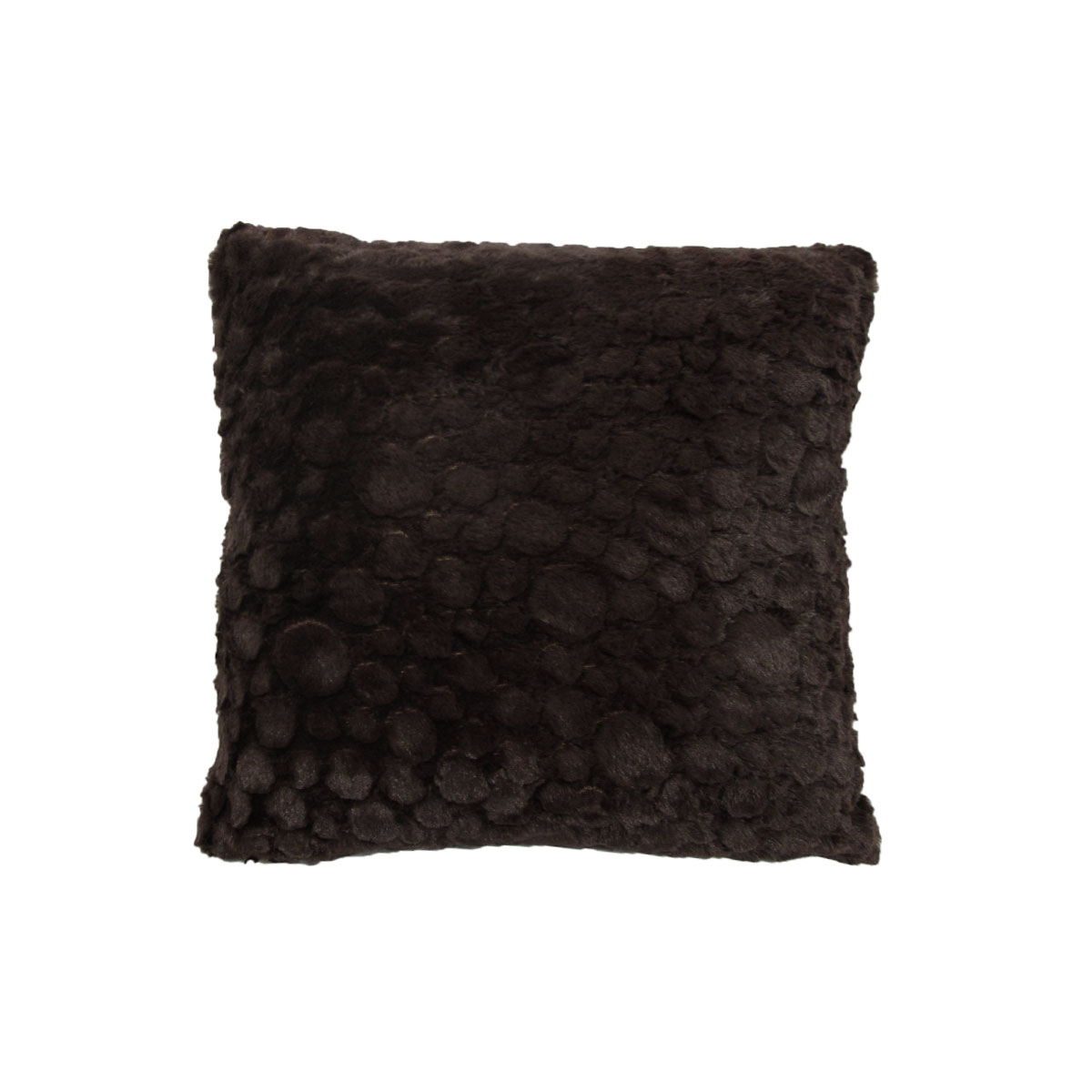 V442-IDC-CUSHION-DOTS-CHOCOLATE-SQ-78449-00 Dots Chocolate Dots Chocolate Plush Filled Cushion 43 x 43 cm - Image 1