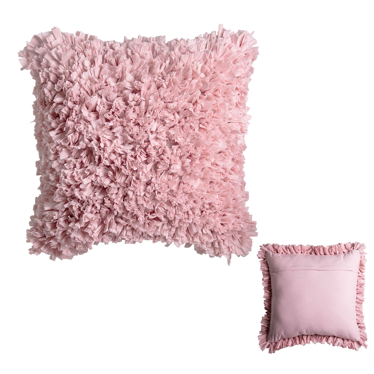 V442-IDC-CUSHION-ELODIE-PINK-SQ-78297-00 J Elliot Home Elodie Rose Pink Luxury Filled Cushion 50 x 50cm - Image 1