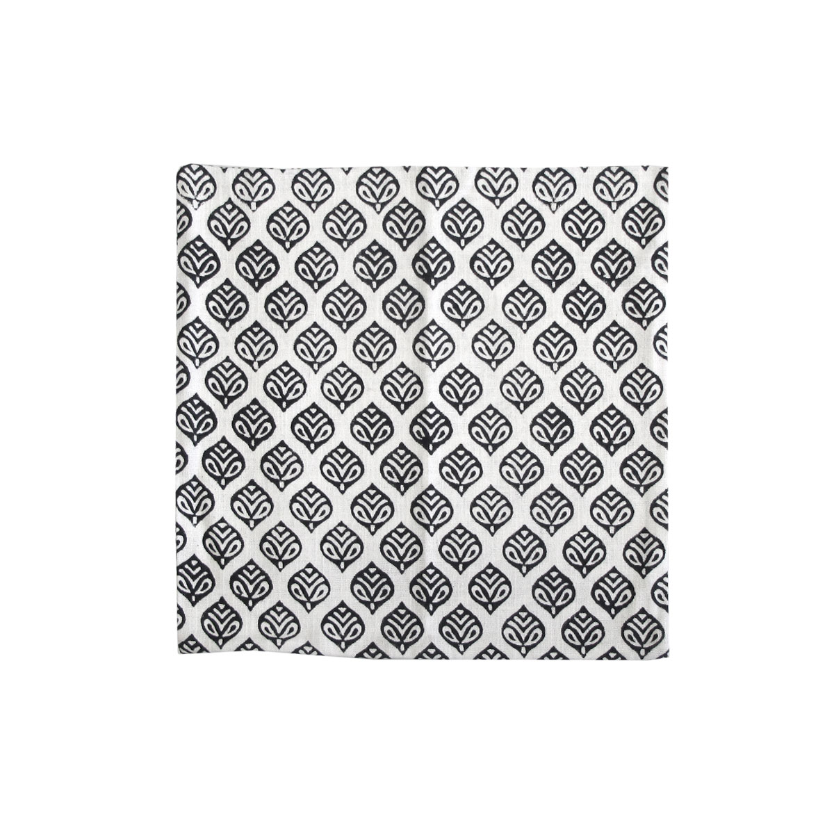 V442-IDC-CUSHIONC-BOWEN-BLACK-SQ-209426-00 Bowen Black Printed Cushion Cover 43 x 43cm - Image 1