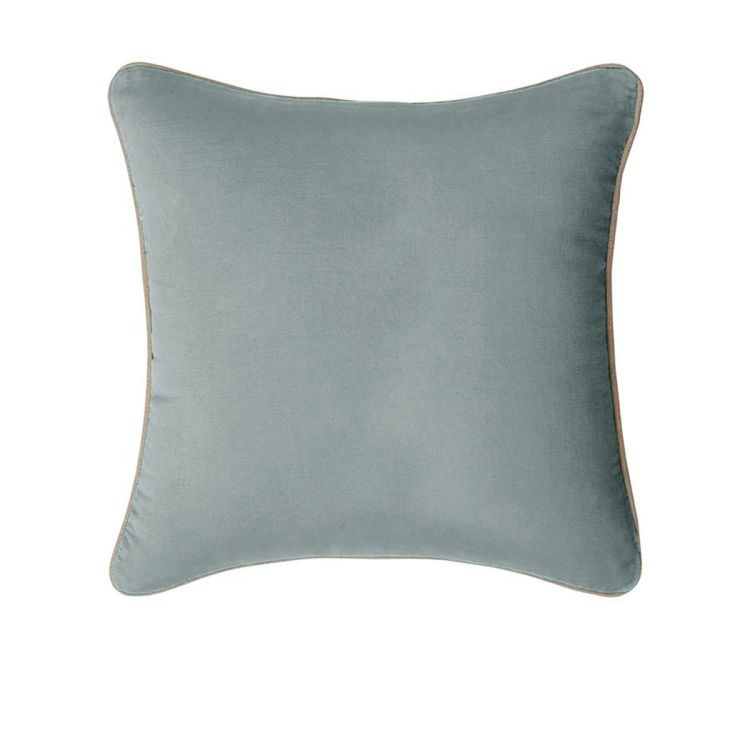 V442-IDC-CUSHIONC-GABRIEL60CM-GREY-SQ-78369-00 J Elliot Home Gabriel 100% Cotton Cushion Cover 60 x 60 cm Grey - Image 1