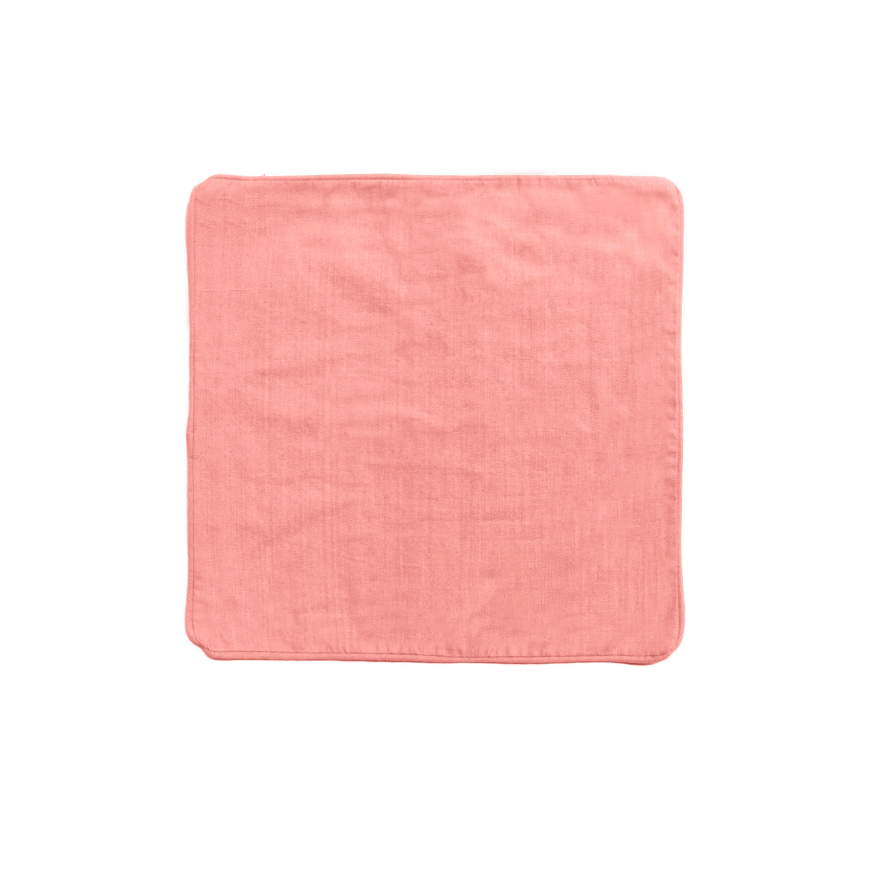 V442-IDC-CUSHIONC-PANAMA-CORAL-SQ-78473-00 IDC Homewares Panama 100% Cotton Cushion Cover Coral - Image 1