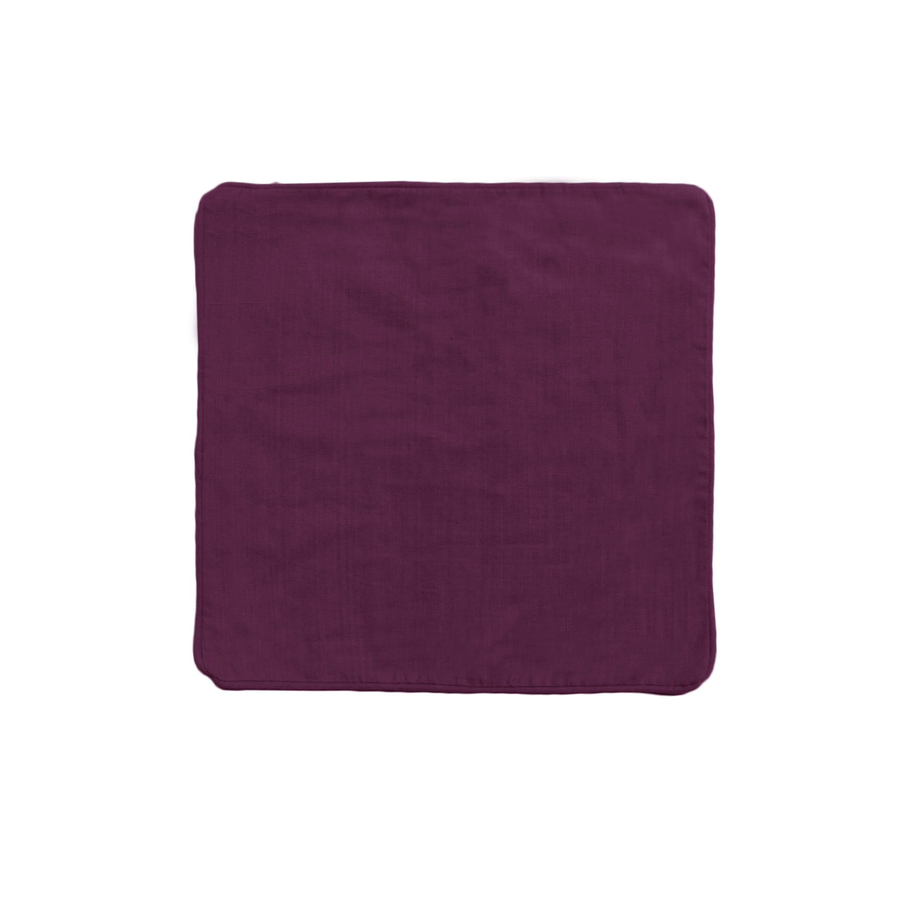 V442-IDC-CUSHIONC-PANAMA-PLUM-SQ-78477-00 IDC Homewares Panama 100% Cotton Cushion Cover Plum - Image 1