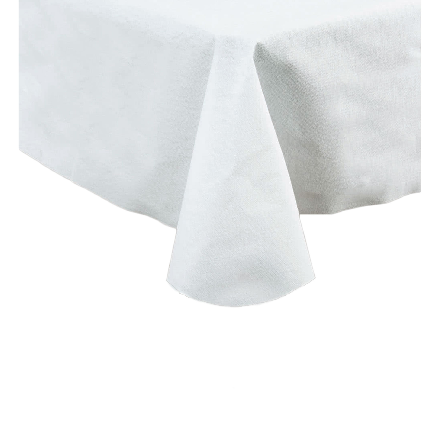 V442-IDC-TABLEC-COTTON-WHITE-RD-78620-00 IDC Homewares White Table Cloth Round - Image 1