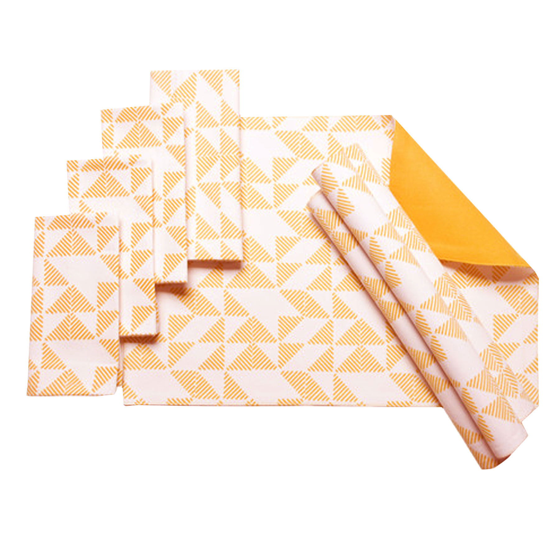 V442-IDC-TABLEPLACEMAT-PIPPA-MANGO-SH-78618-00 J.Elliot Home Set of 8 Cotton Napery Set Pippa Mango - Image 1