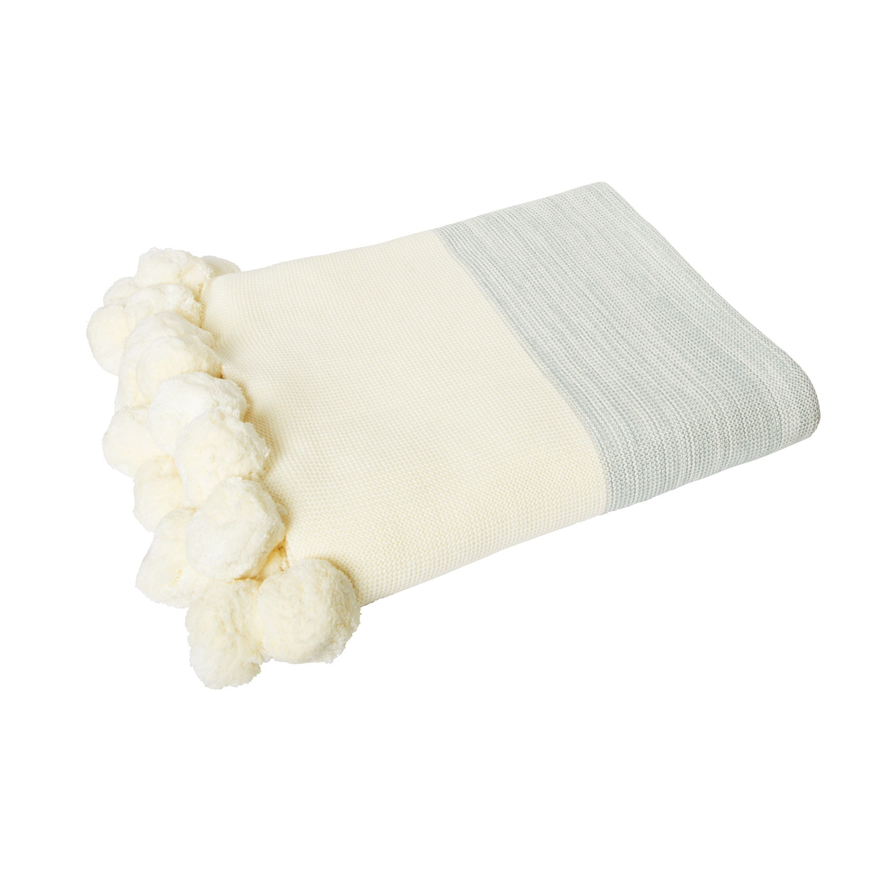 V442-IDC-THROW-CALGARY-GREY-RE-78562-00 J.Elliot Home Calgary 100% Cotton Throw Rug Grey - Image 1