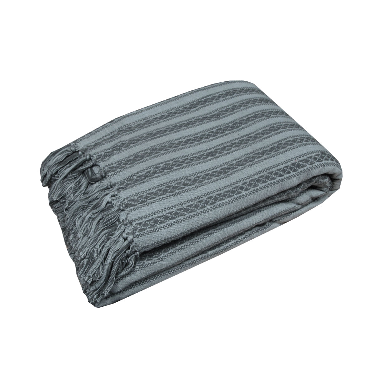 V442-IDC-THROW-DERRICK-GREY-RE-78488-00 J.Elliot Home Derrick Grey Throw Rug - Image 1