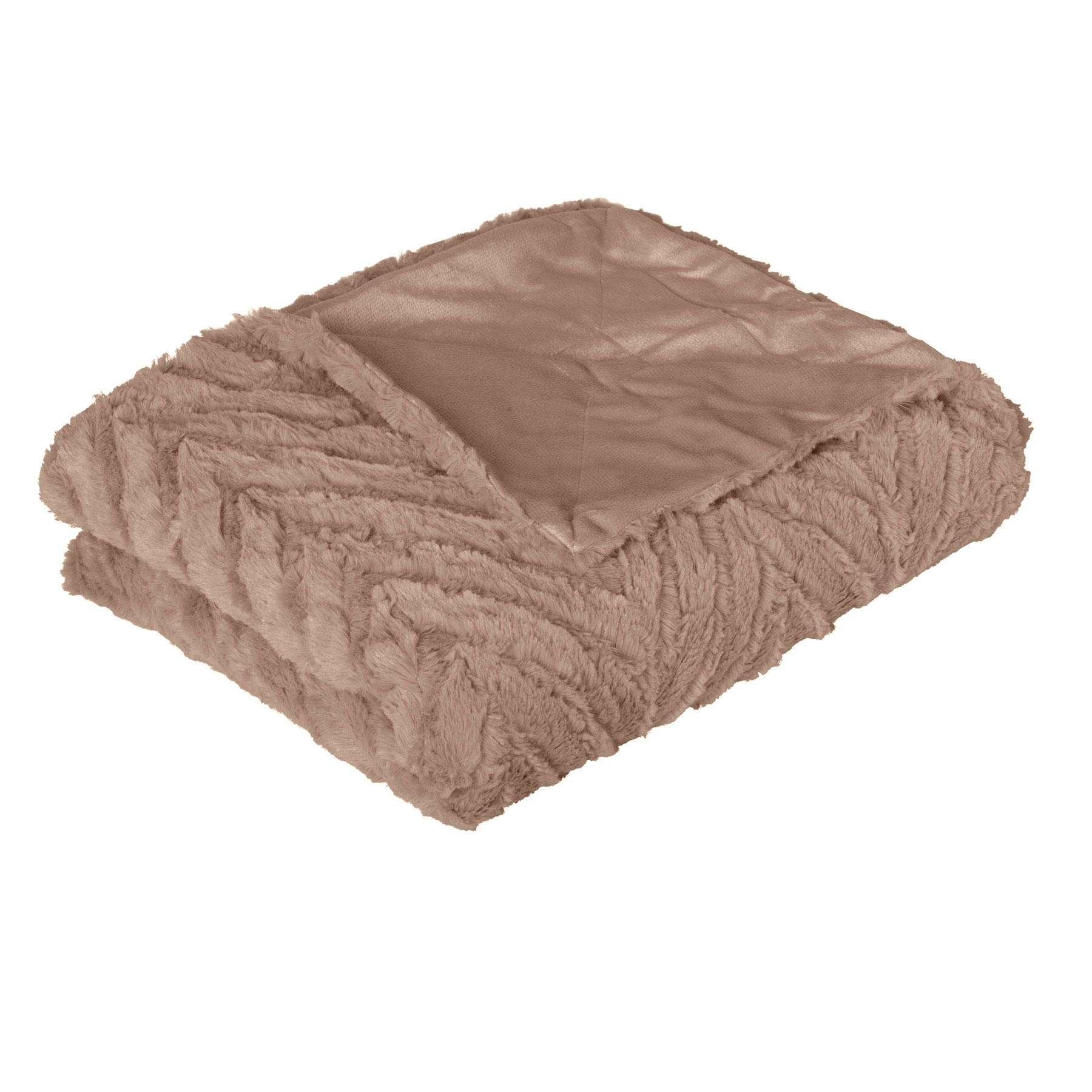 V442-IDC-THROW-OTTAWA-CHAMPAGNE-RE-78537-00 Ottawa Plush Faux Fur Throw Rug Champagne - Image 1